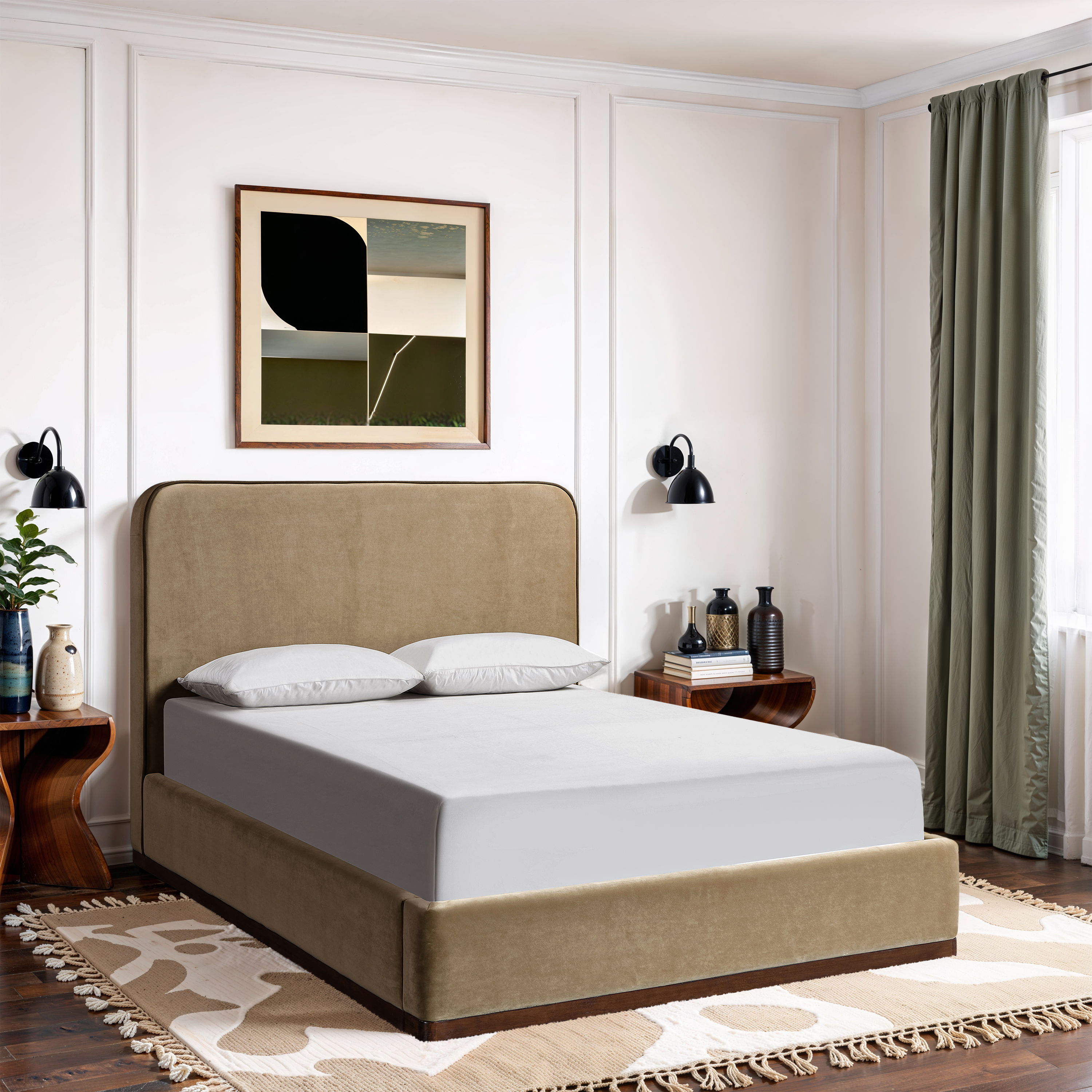 Rava - Full Bed - Beige / Brown