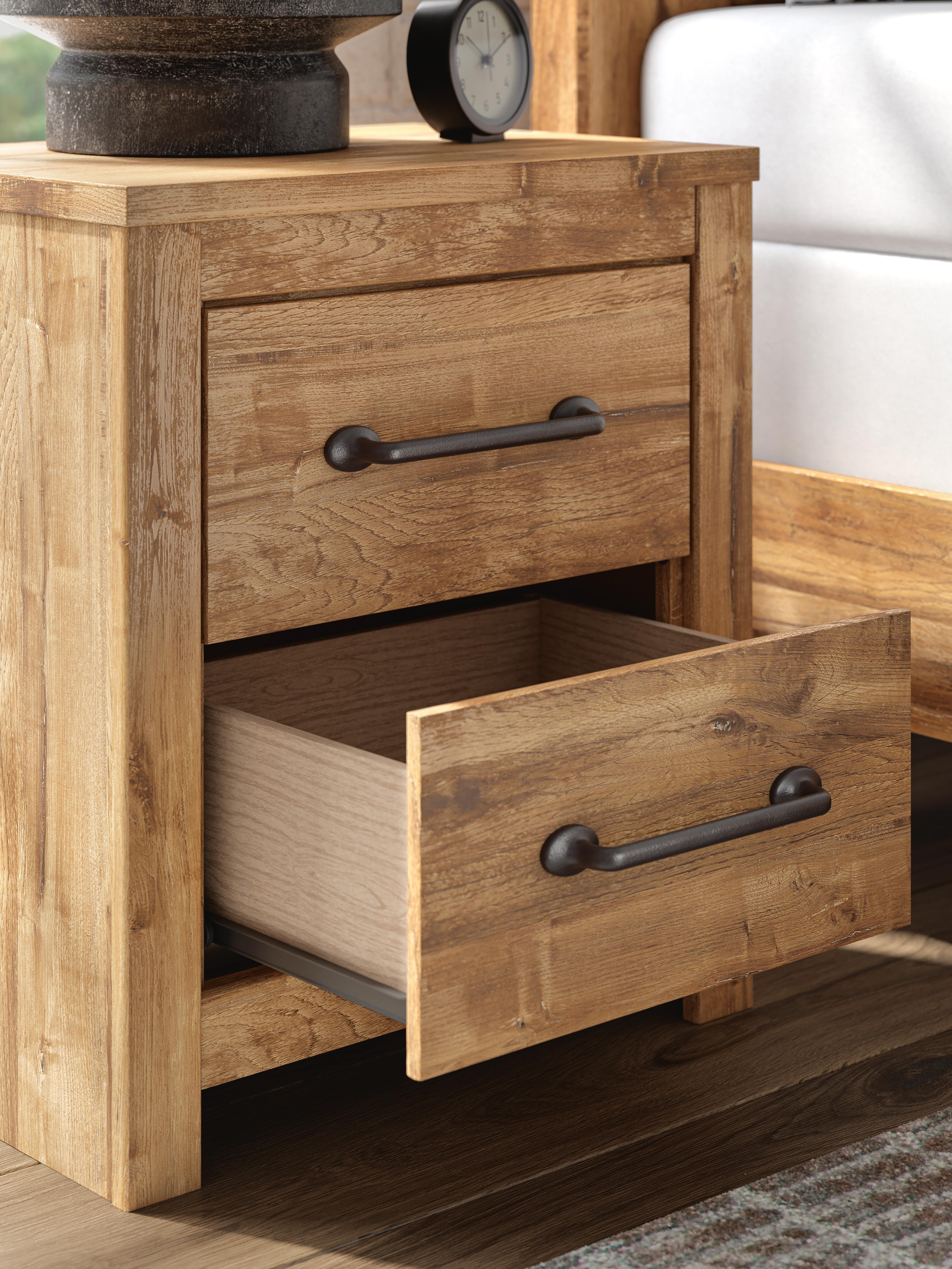 Ashley Furniture Maystonna - Two Drawer Night Stand - Brown - Image 10