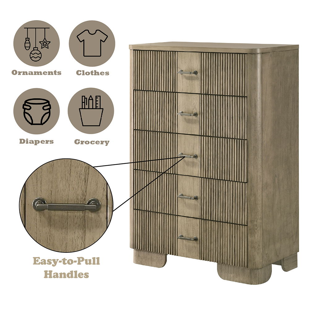 Lakkari - Chest - Antique Oak, light brown, view 5
