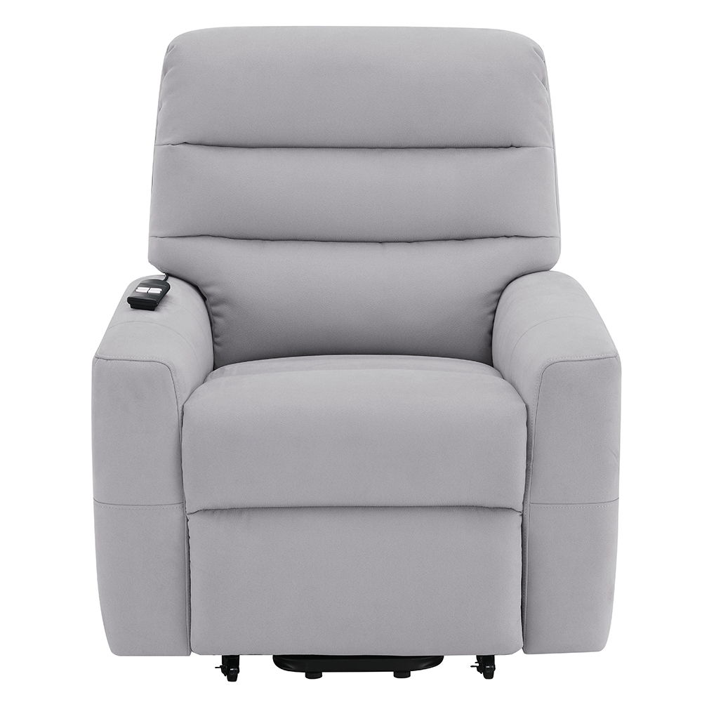 Freddie - Power Motion Recliner With Lift - Gray, light gray, view 3