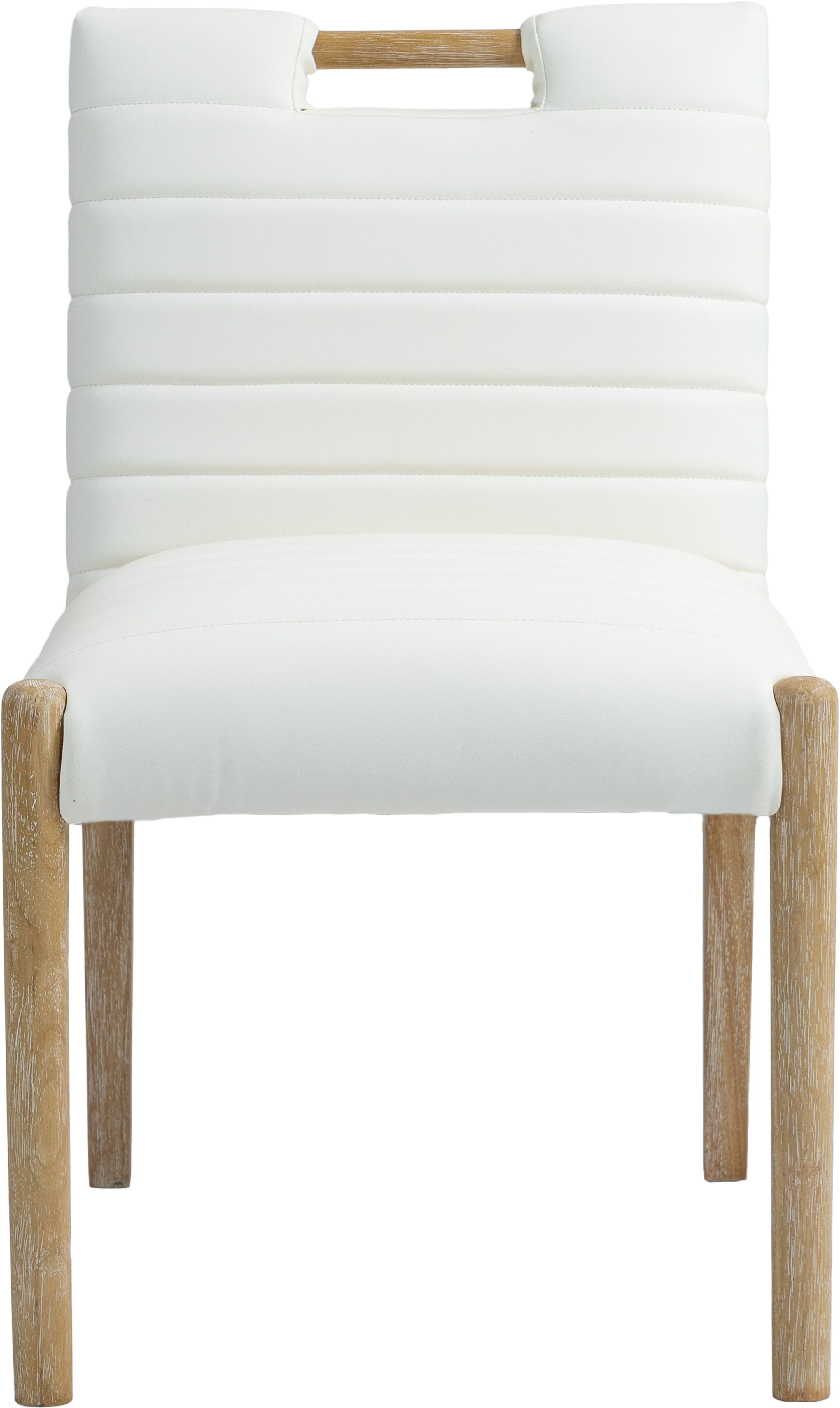 Aimee - Faux Leather Dining Side Chair (Set of 2) - Cream