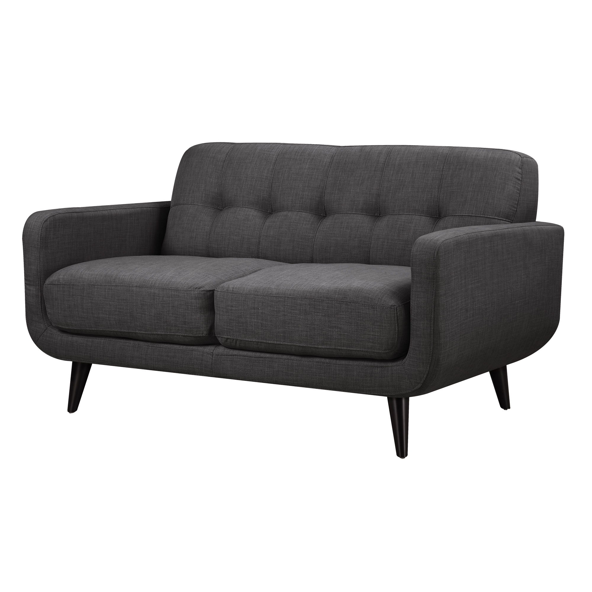 Hadley - 4480 KD Loveseat Heirloom With No Pillows - Charcoal