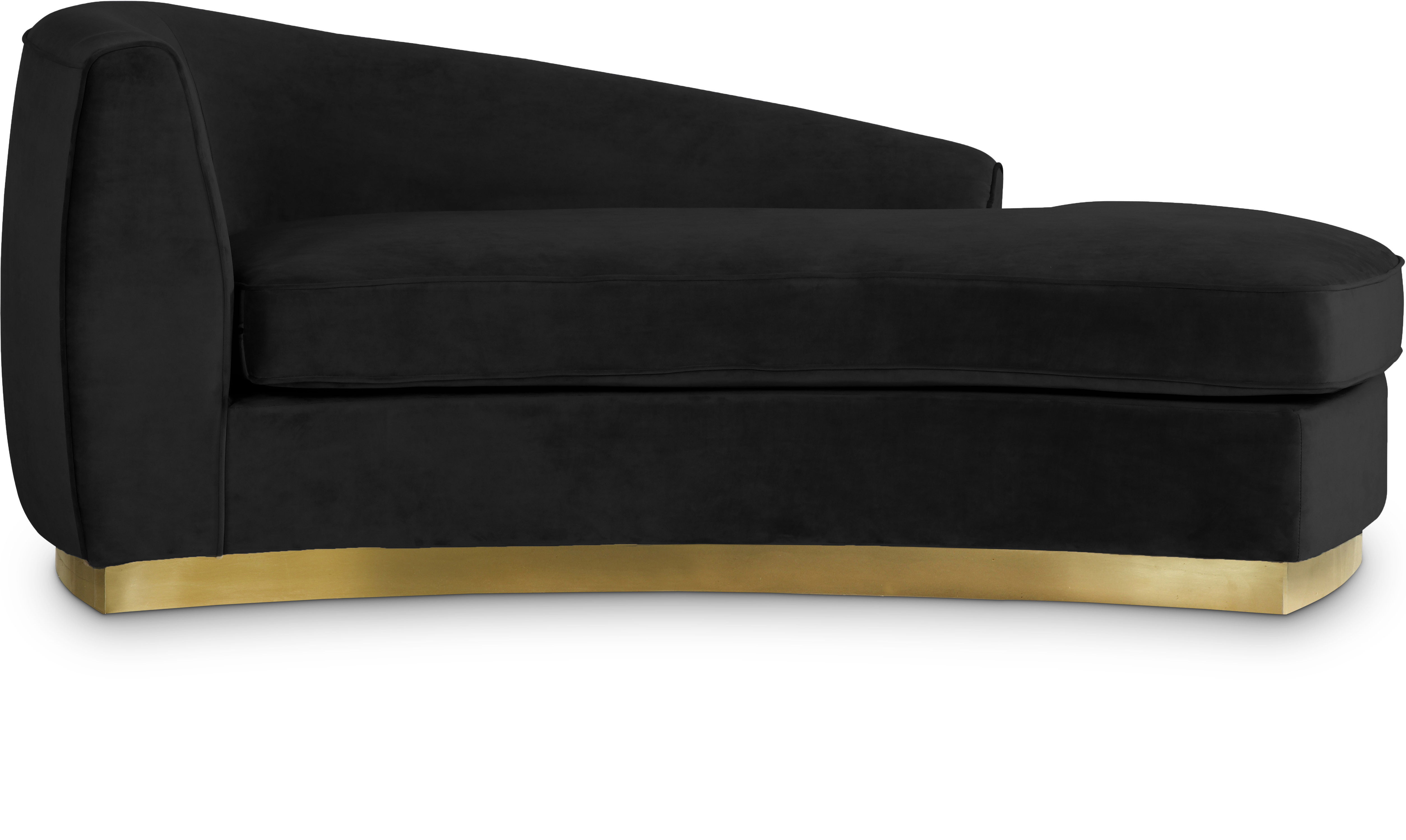 Julian - Chaise - Black - Fabric