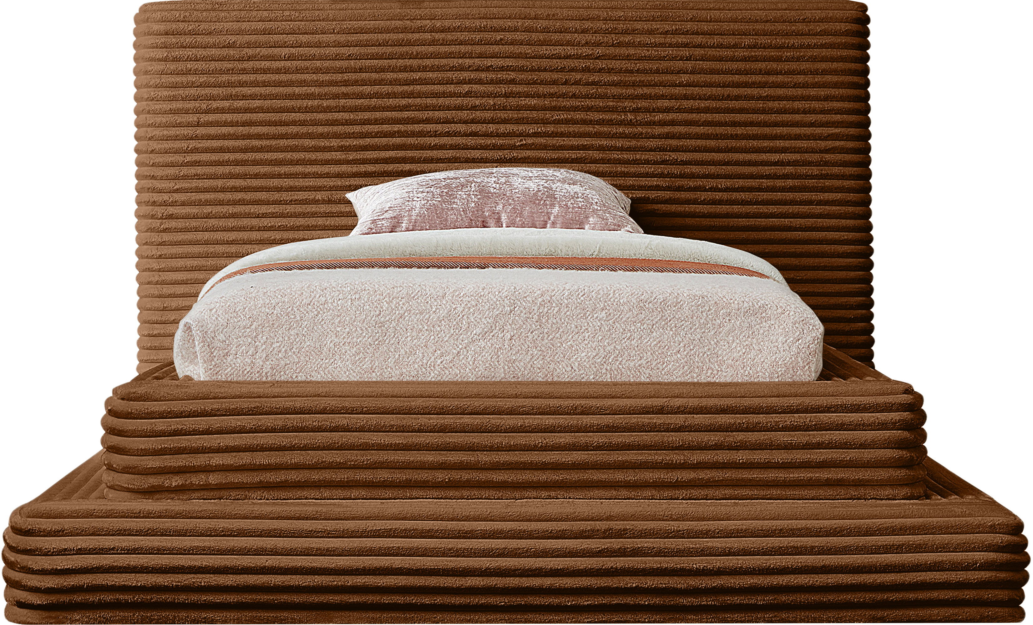 Drew - Twin Bed - Saddle
