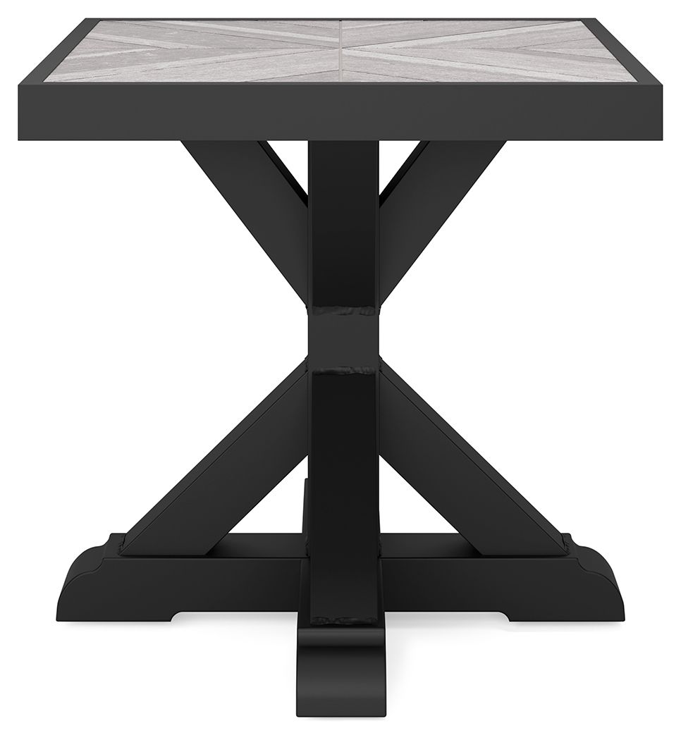 Ashley Furniture Beachcroft - Square End Table - Black / Light Gray - Image 6