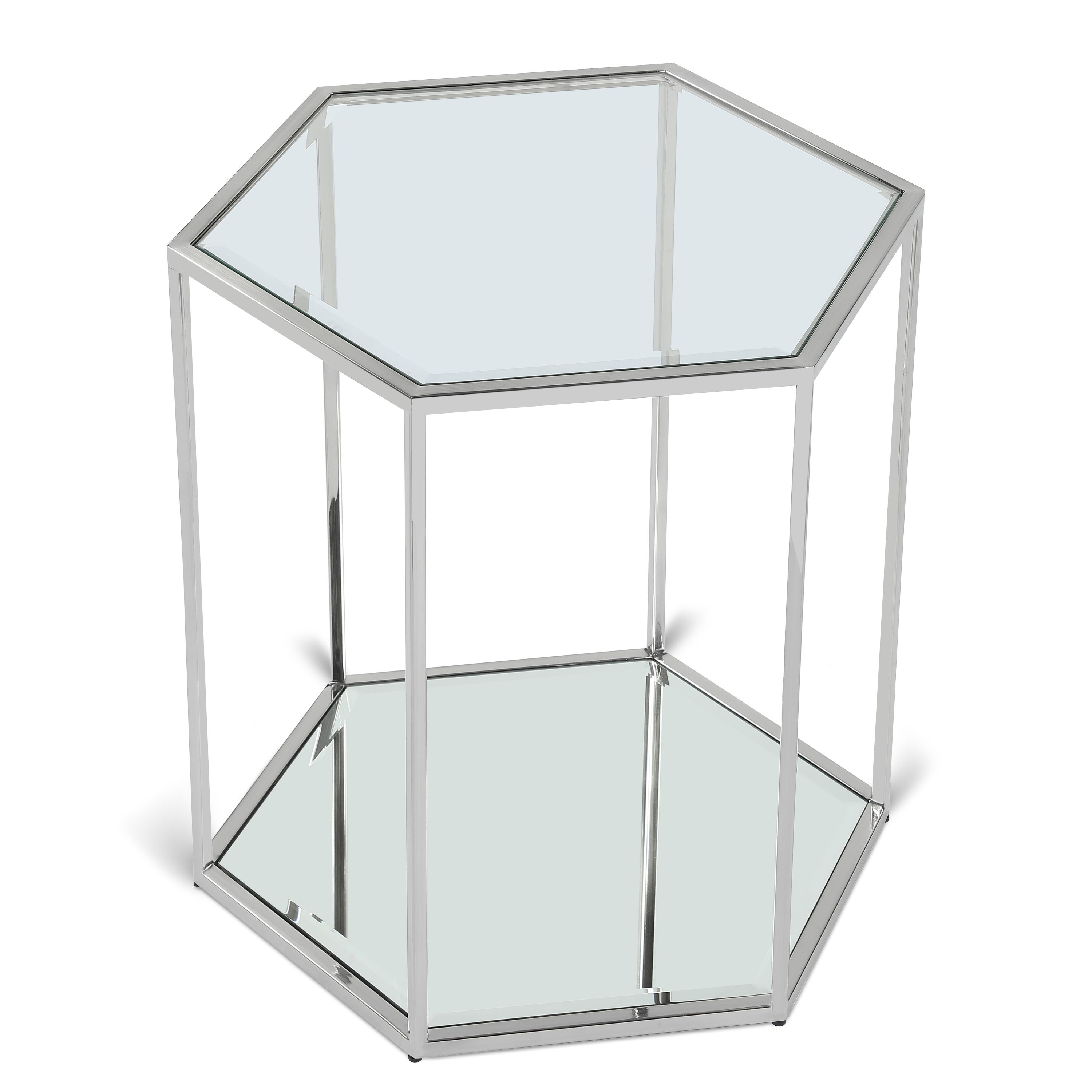 Sei - End Table - Pearl Silver