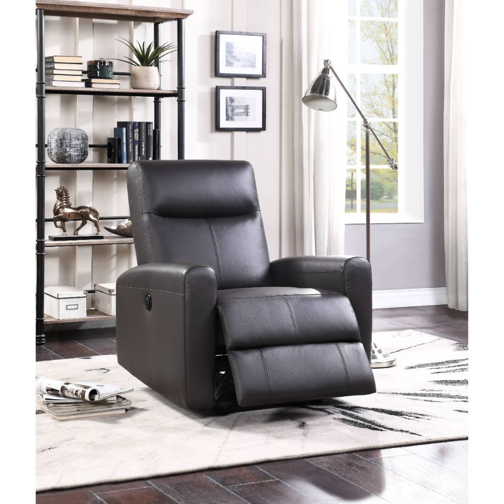 Blane - Power Motion Recliner - Brown Top Grain Leather Match, dark brown, view 6