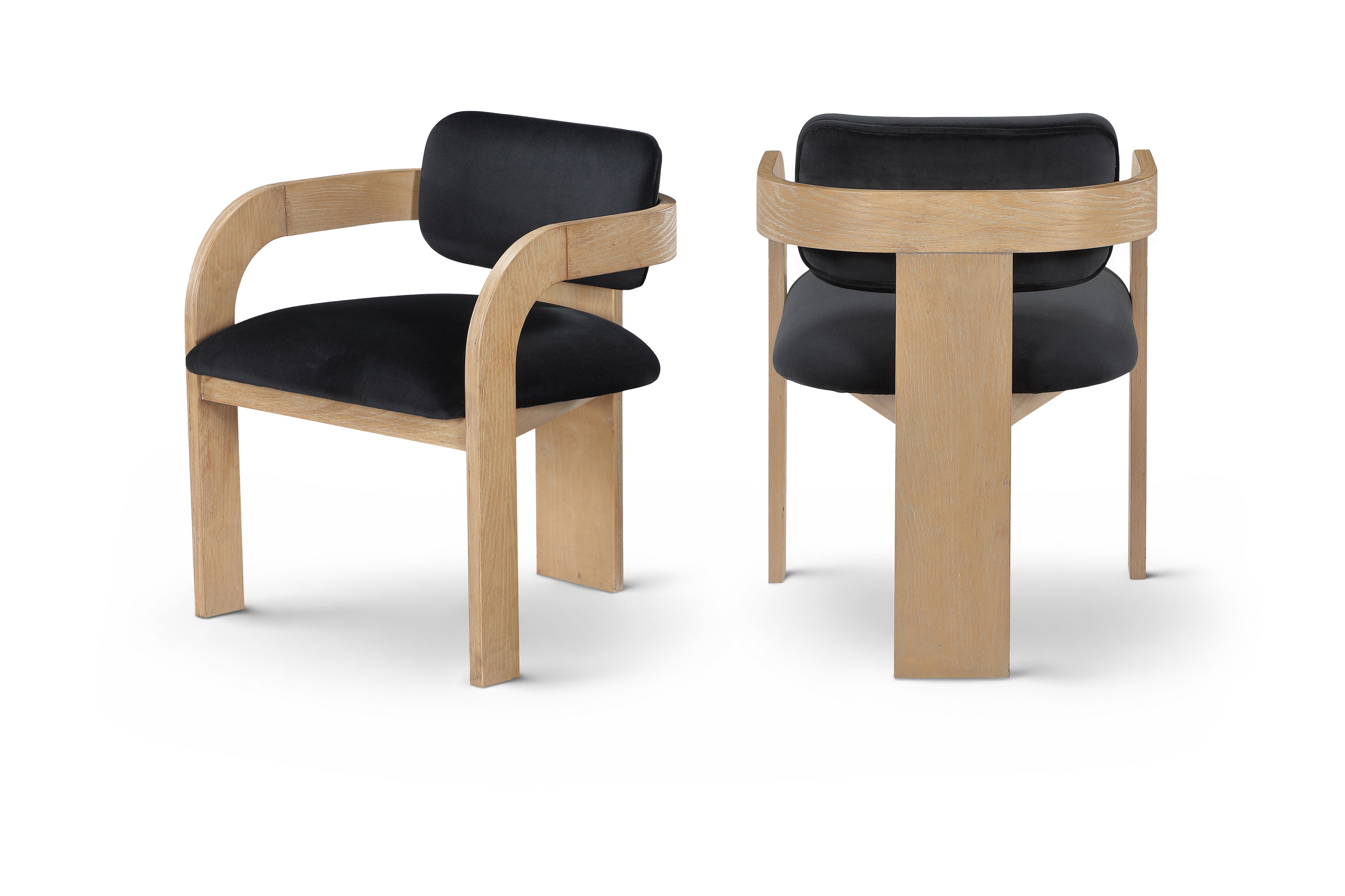 Cedra - Velvet Performance Fabric Upholstered Dining Chair (Set of 2) - Black