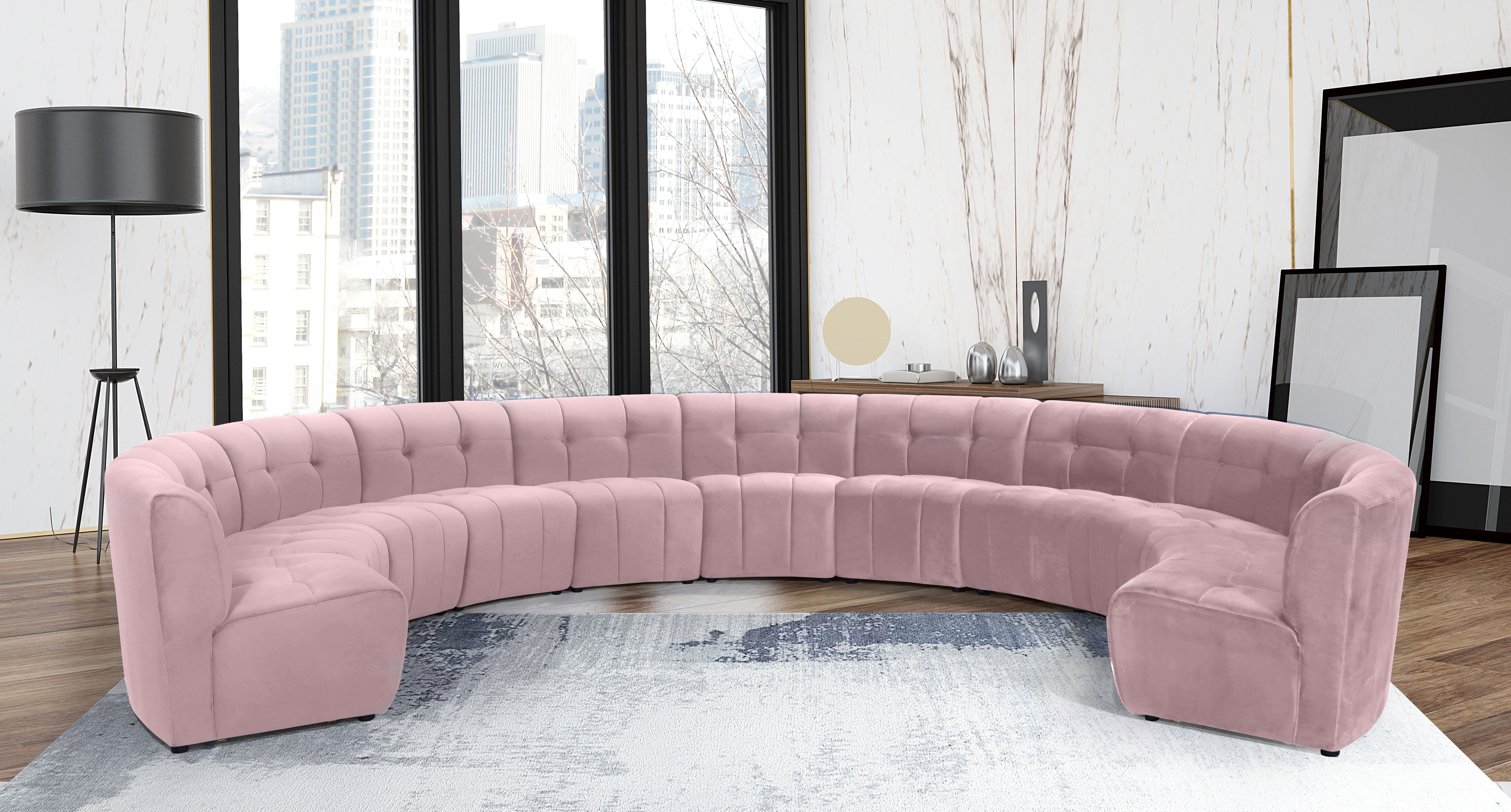Limitless - 11 Piece Modular Sectional - Pink