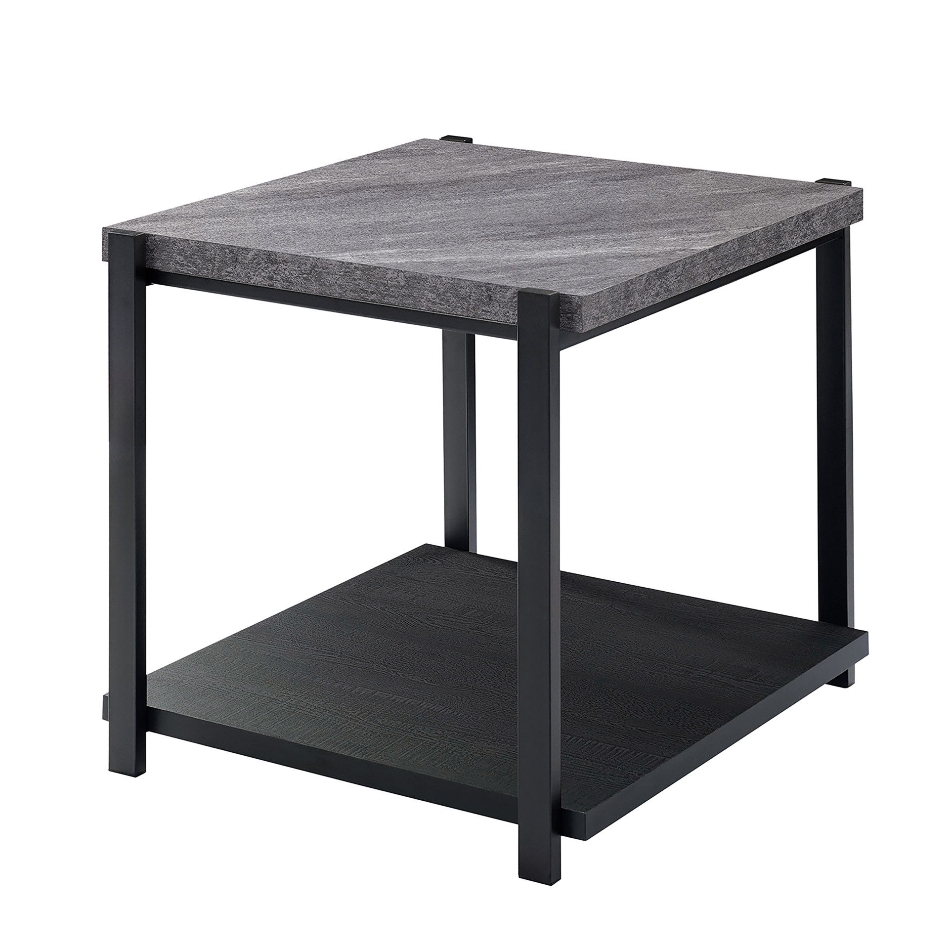Linea - 3 Piece Occasional Set (1 Coffee & 2 End Tables) - Dark Gray / Black, gray, view 6