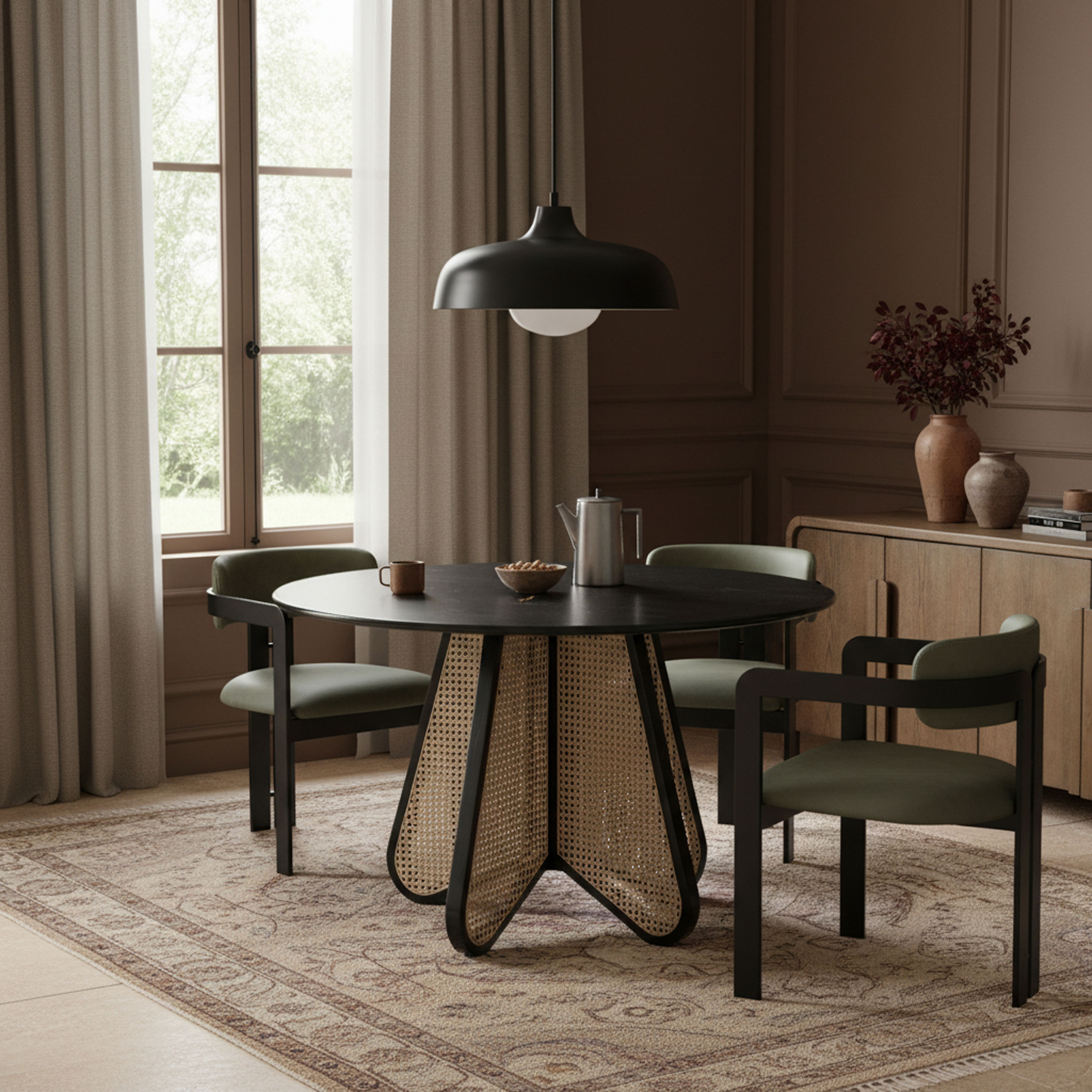 Aurum - Vegan Leather Upholstered Dining Chair (Set of 2) - Green