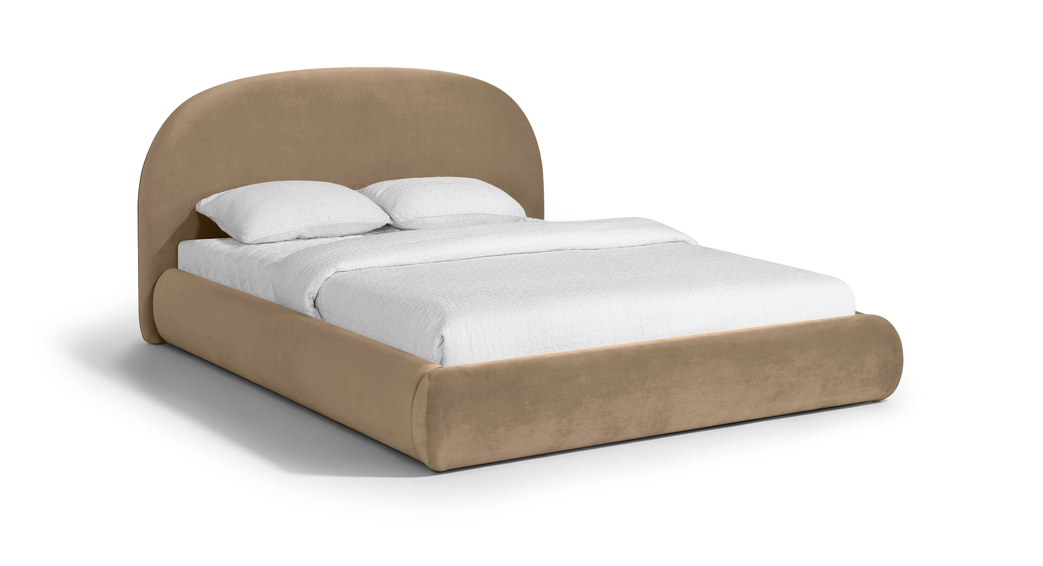 Celine - Upholstered Full Bed - Beige