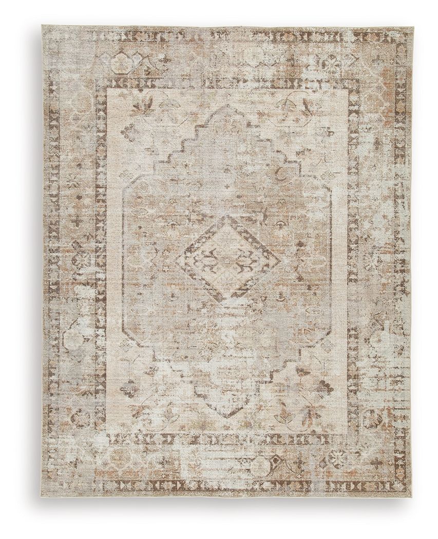 Livdon - 8' x 10' Washable Rug - Brown / Beige / Gray