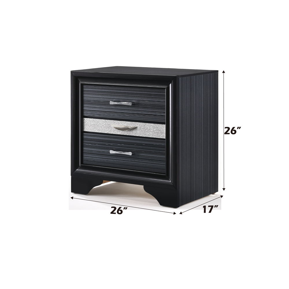 Naima - Nightstand - Black, black, view 7
