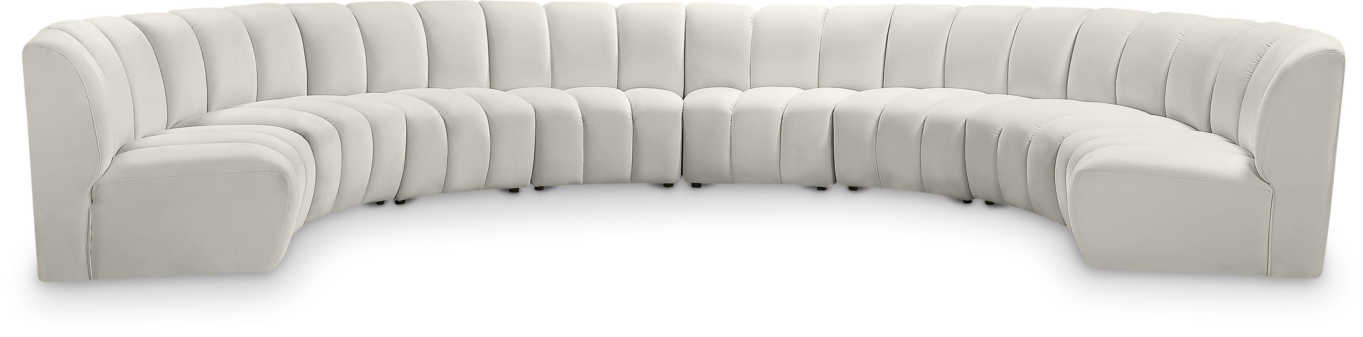 Infinity - 8 Piece Modular Sectional - Fabric - Cream