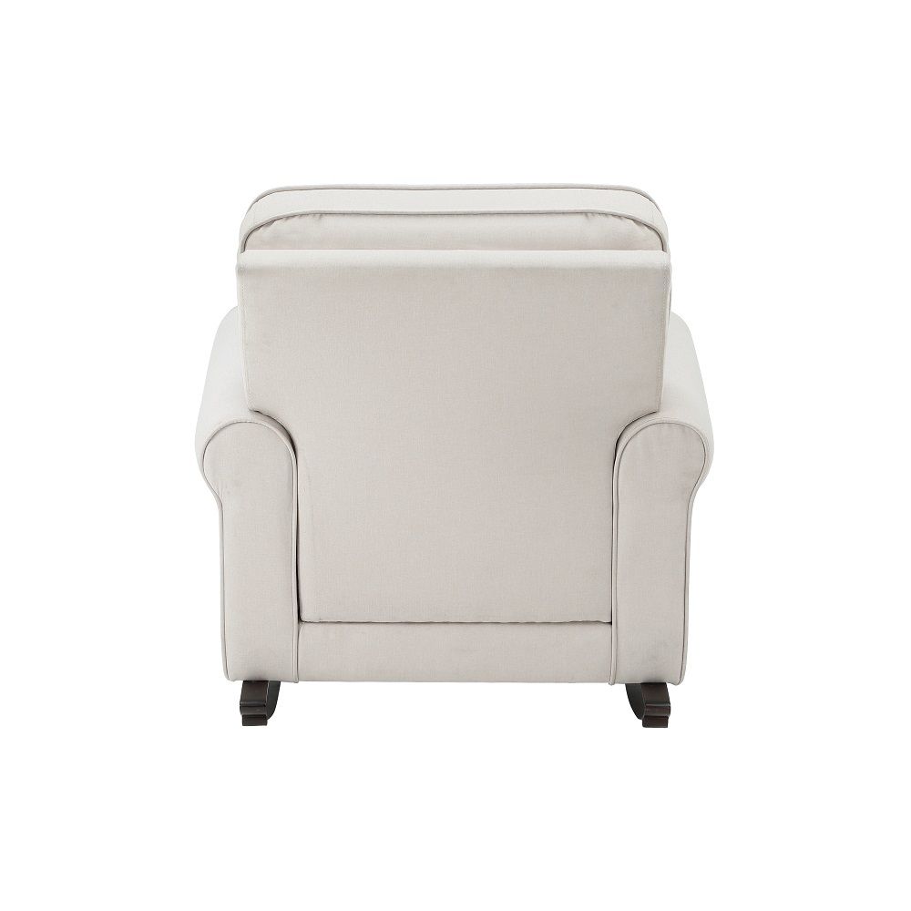 Elvin - Rocking Chair - Beige Fabric, white, view 5