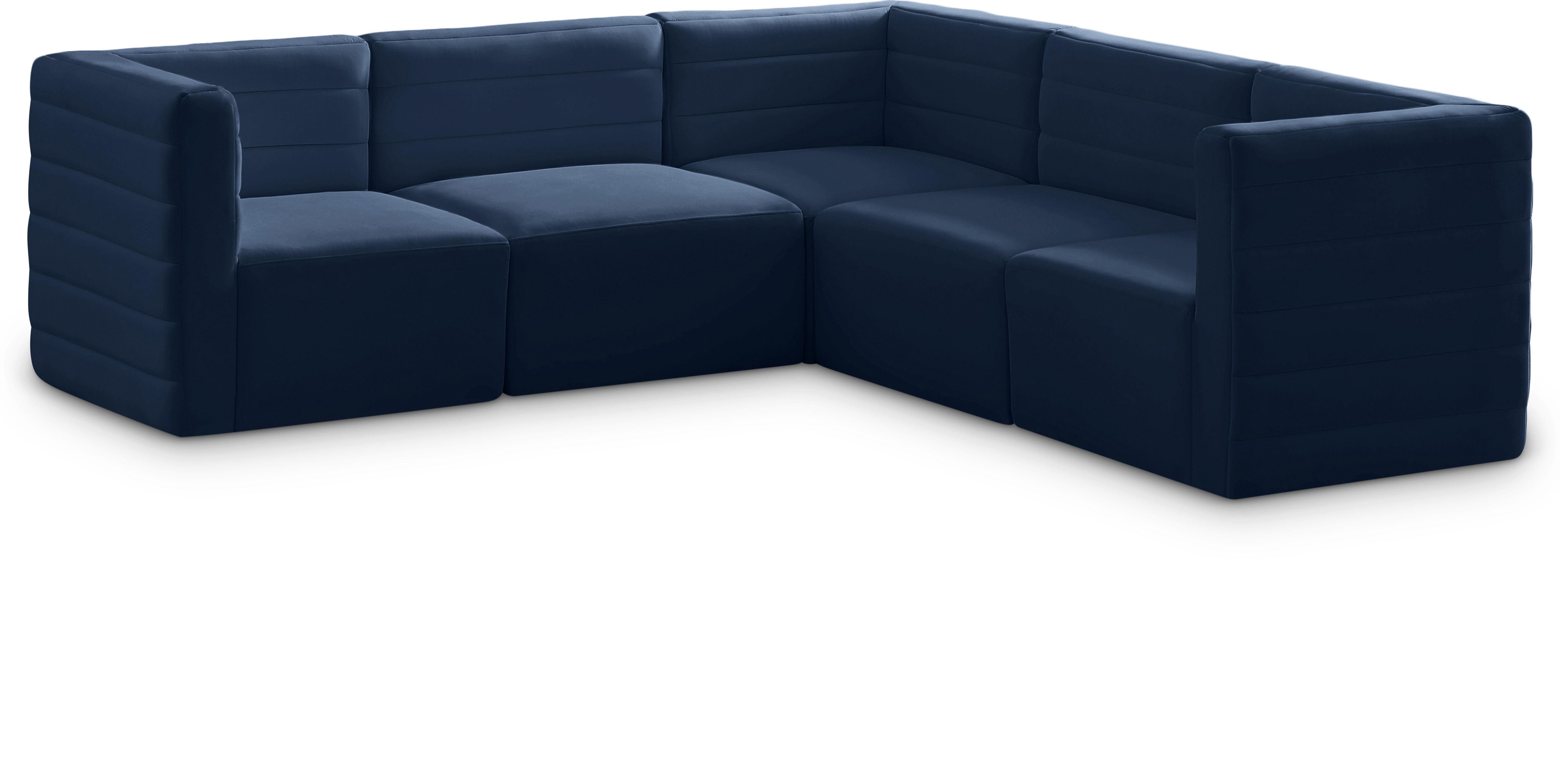 Quincy - 5 Piece Modular Corner Sectional - Navy