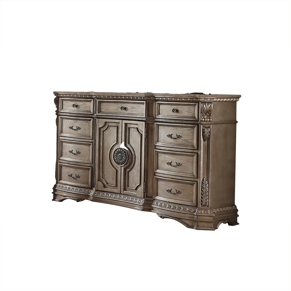 Northville - Dresser With Wooden Top - Antique Silver, beige, view 2