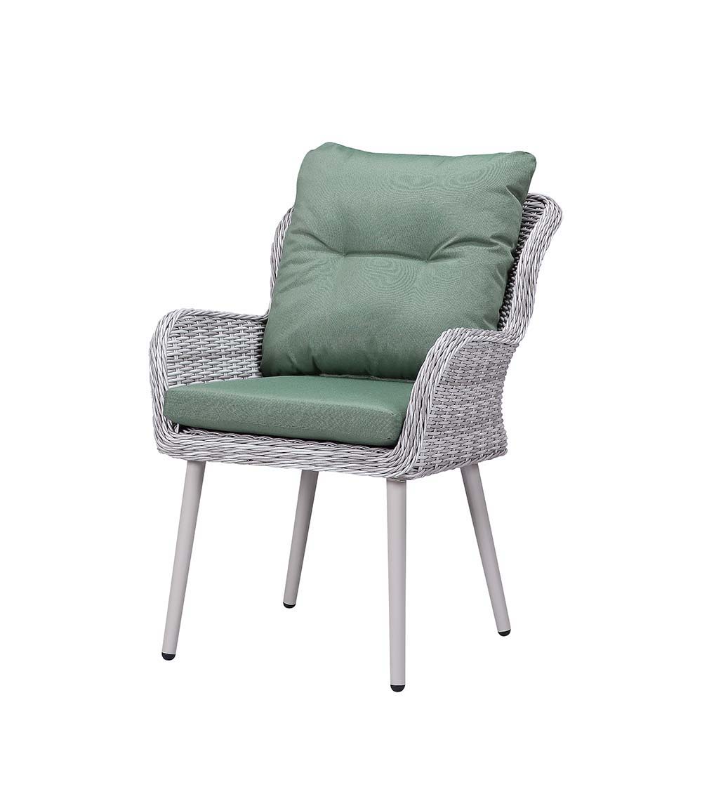 Jenneva - 7 Piece Patio Dining Set - Night Green Fabric & Gray, dark gray, view 5
