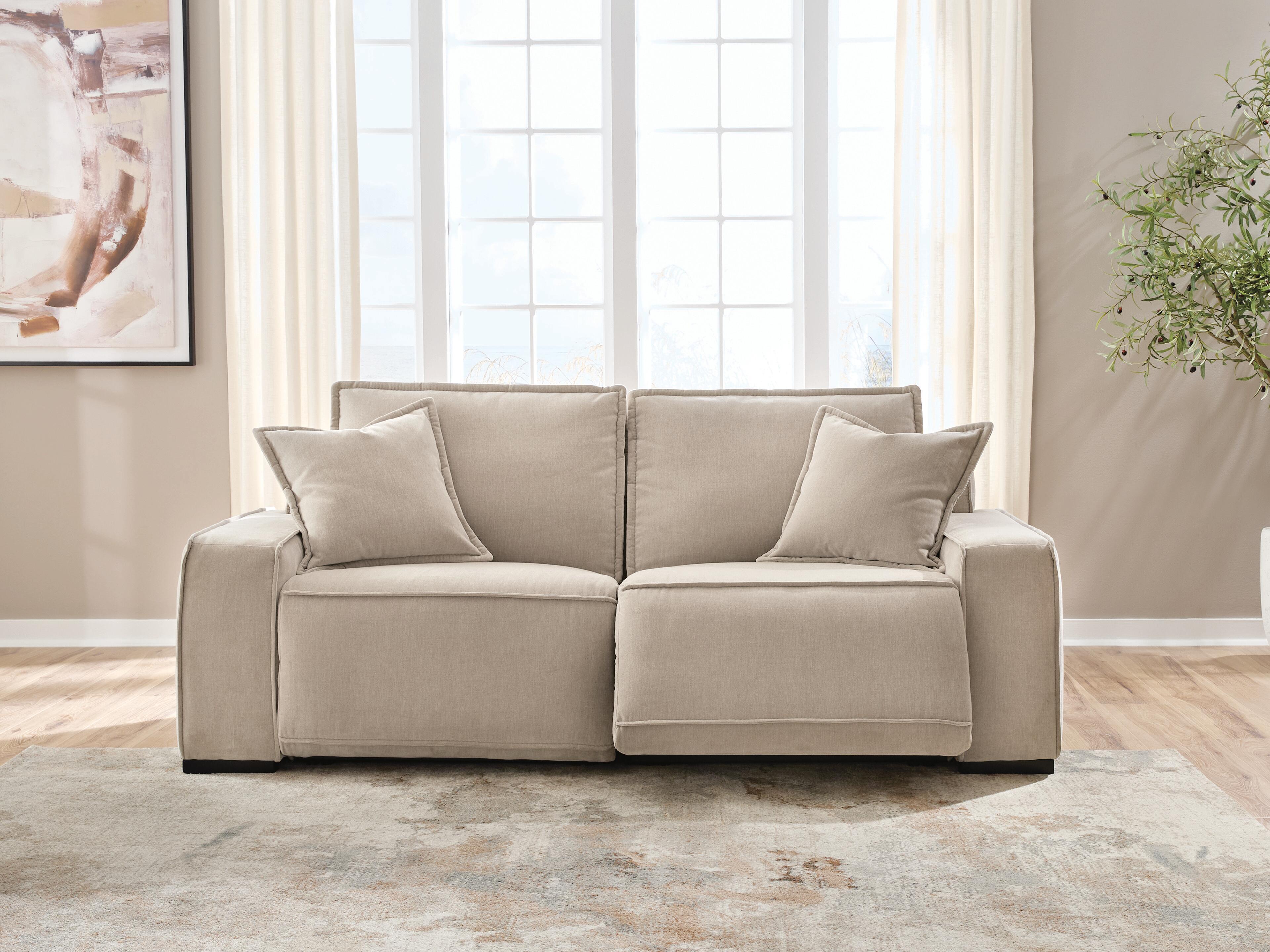 Ashley Furniture Carceri - 2-Piece Power Reclining Sectional Loveseat - Cashmere - Image 6