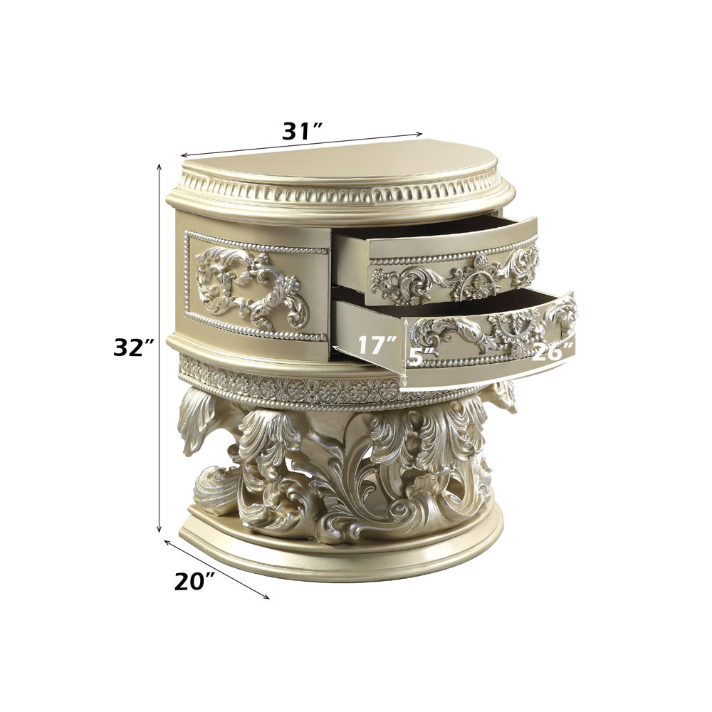 Vatican - Nightstand - Champagne Silver, beige, view 7
