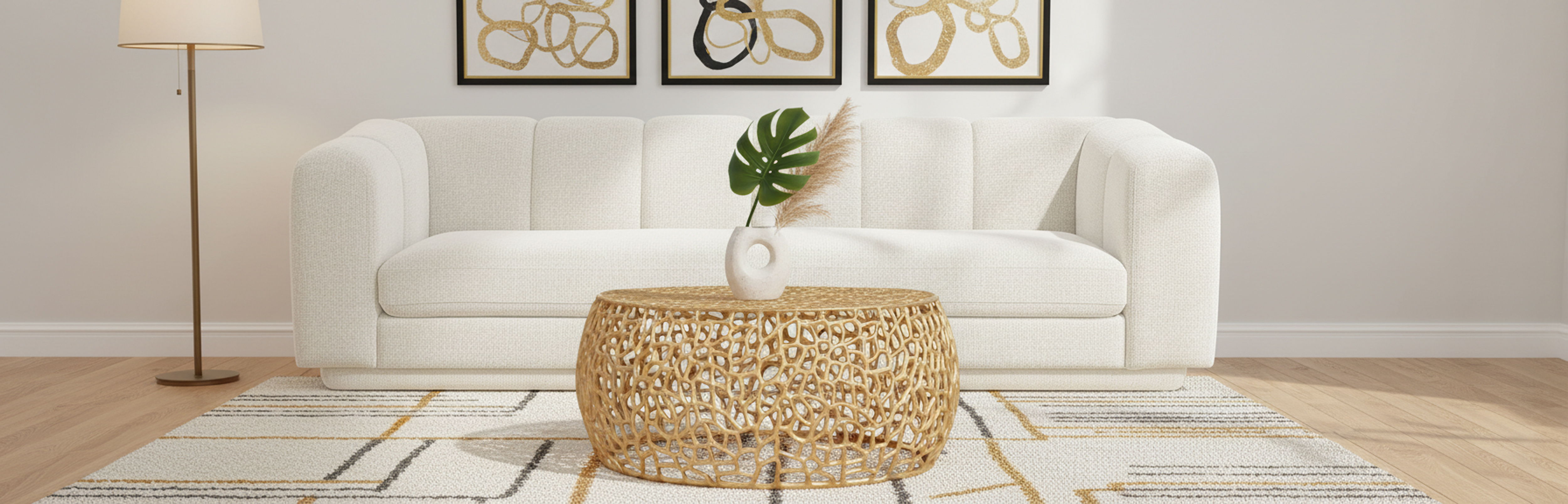 Priya - Coffee Table - Gold