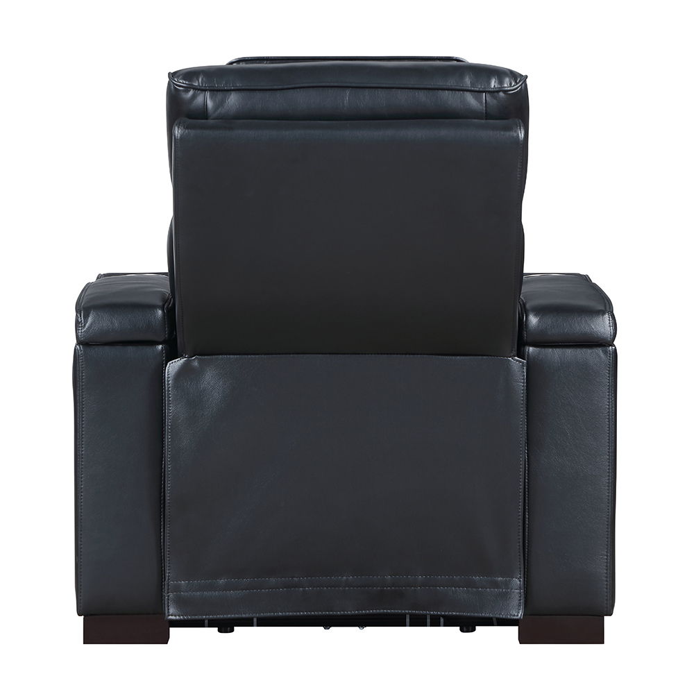 Ephron - Power Motion Recliner With Power Headrest & LED - Black, black, view 5
