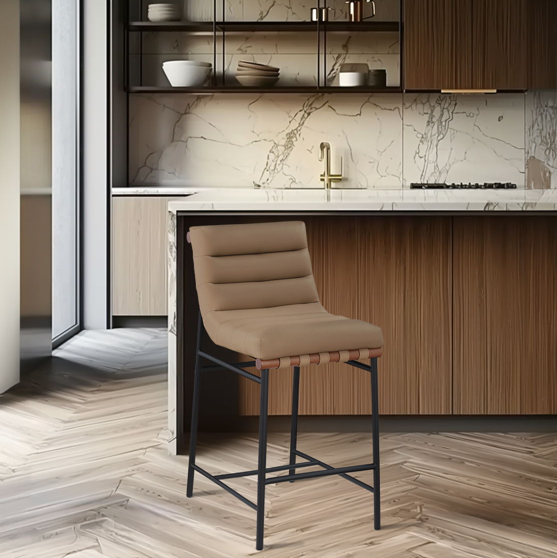 Burke - Counter Stool - Tan