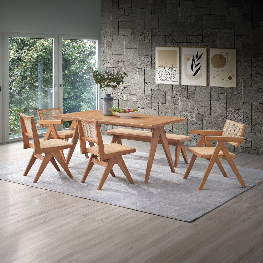 Velentina - Dining Table - Natural, light brown, view 7