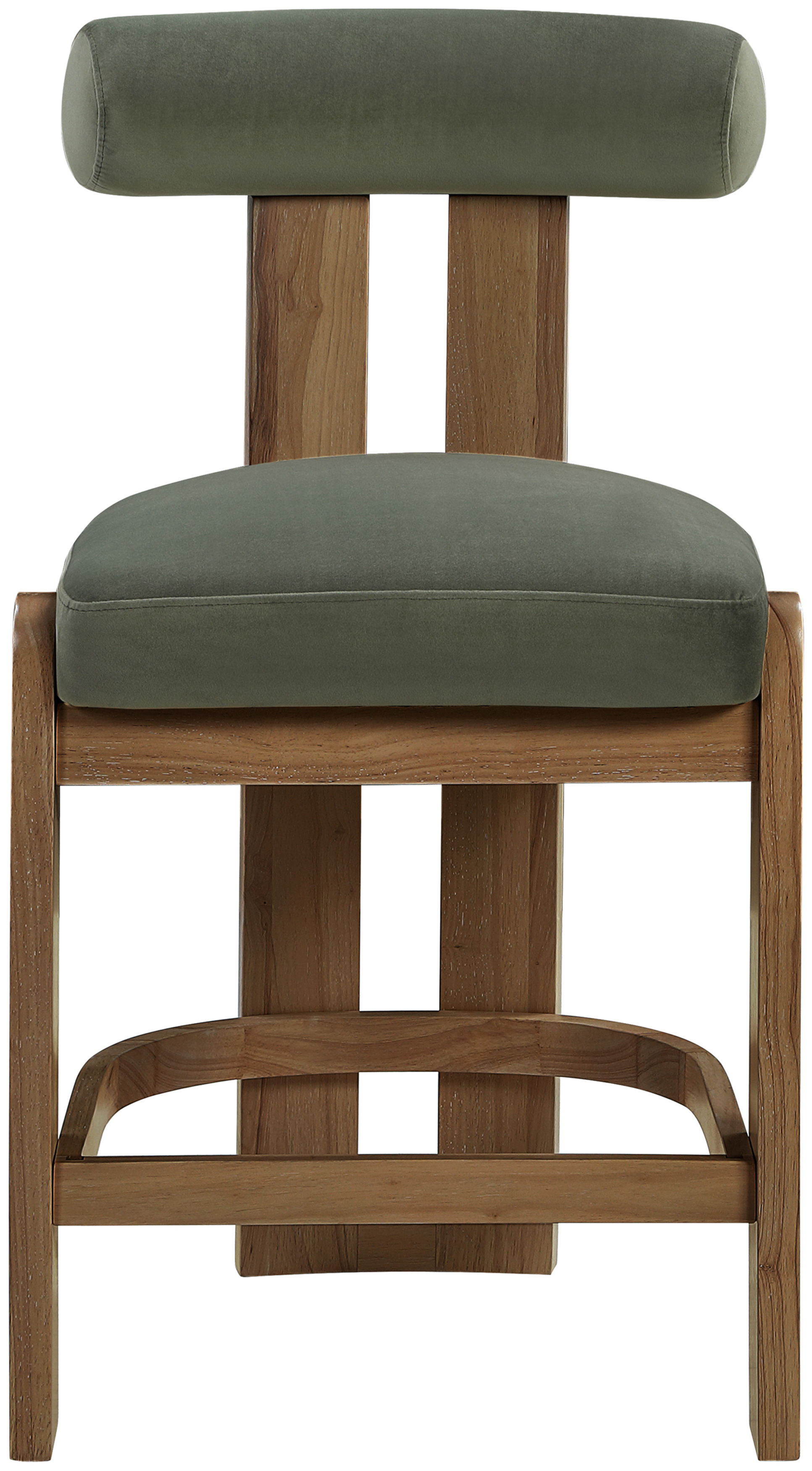 Arienzo - Velvet Upholstered Counter Stool (Set of 2) - Green