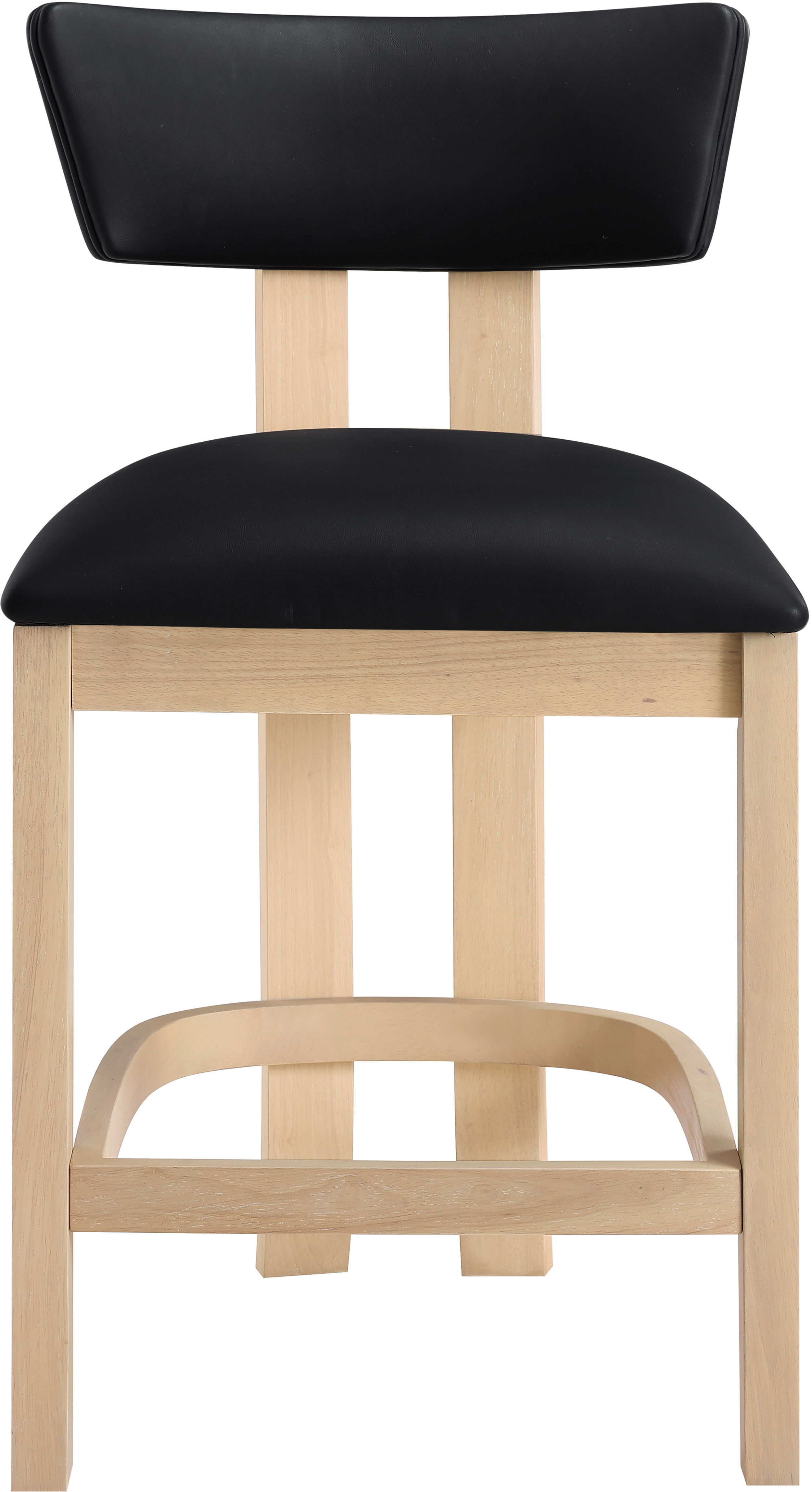 Lavrin - Vegan Leather Upholstered Counter Stool (Set of 2) - Black