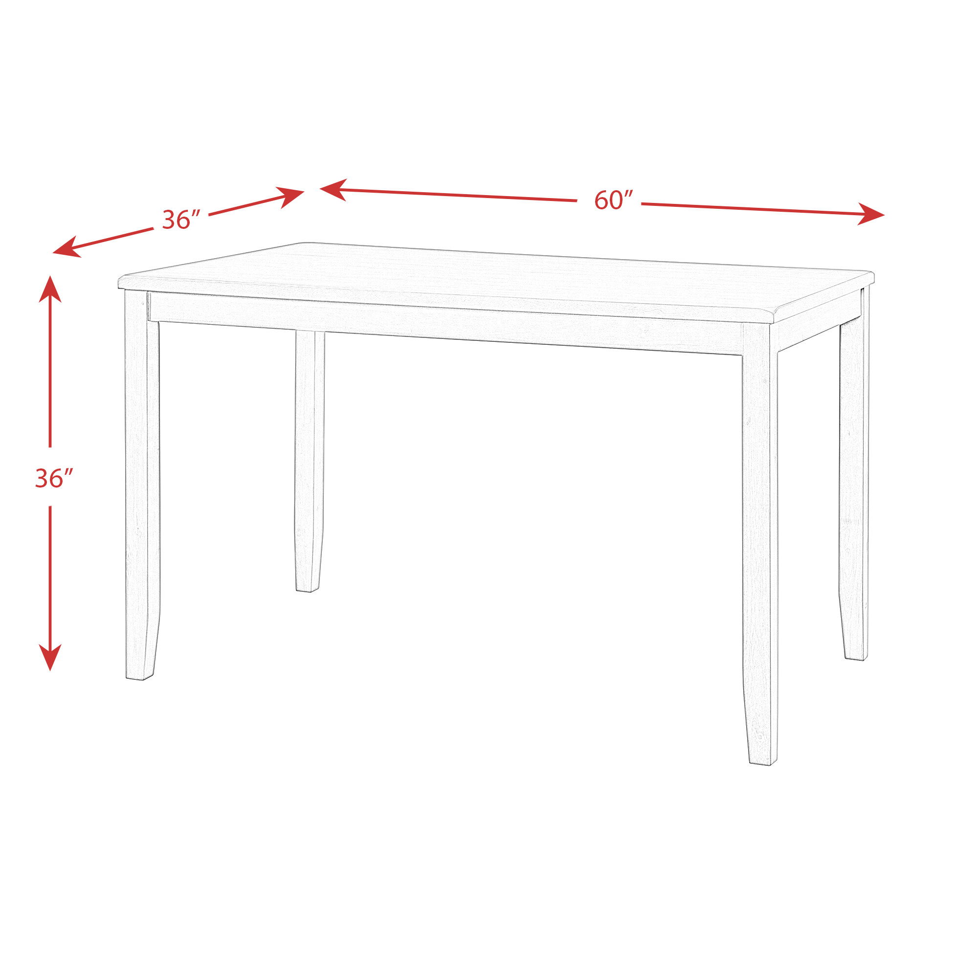 Alex - 7 Piece Dining Set - Gray