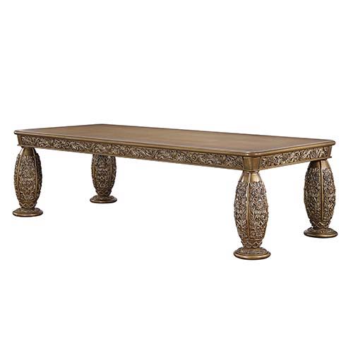 Constantine - Dining Table - Brown & Gold, dark brown