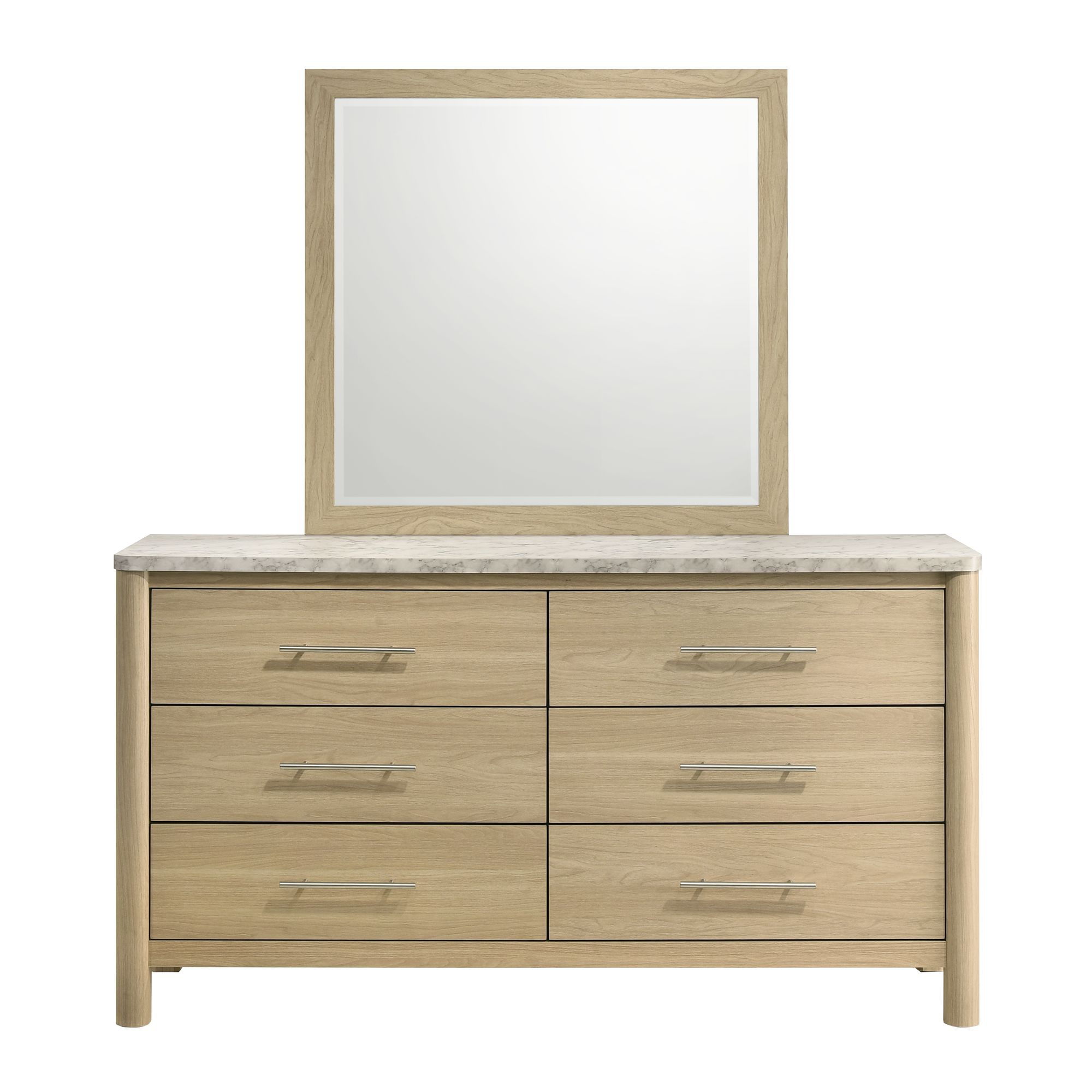Jonas - Dresser And Mirror Set - Natural