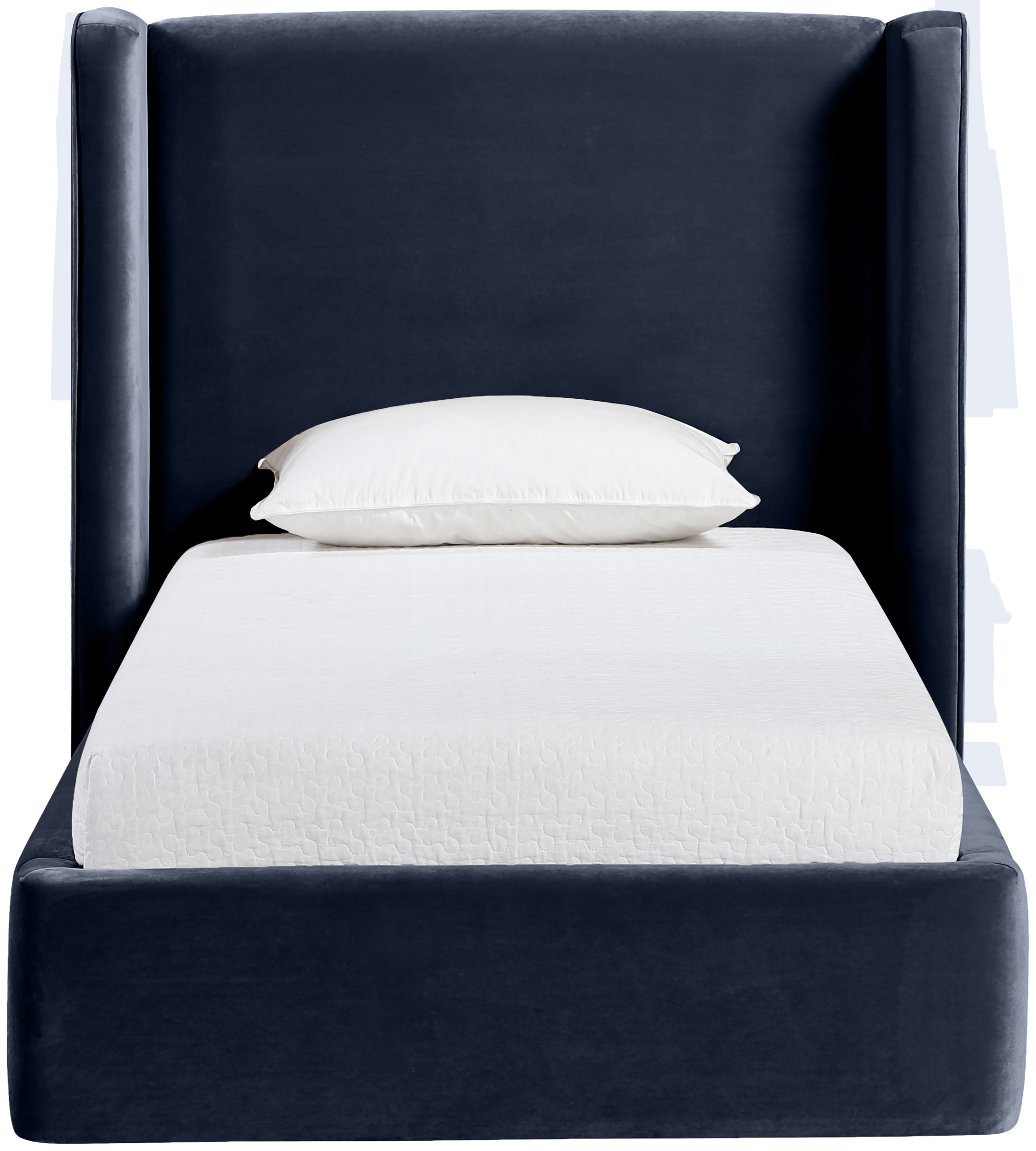 Kendall - Velvet Upholstered Twin Bed - Navy