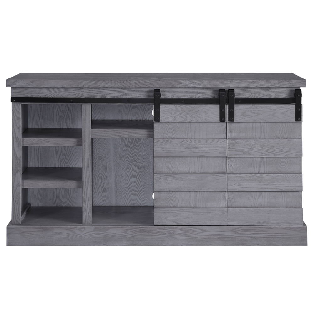 Amrita - TV Stand With Fireplace - Gray Oak, dark gray, view 3