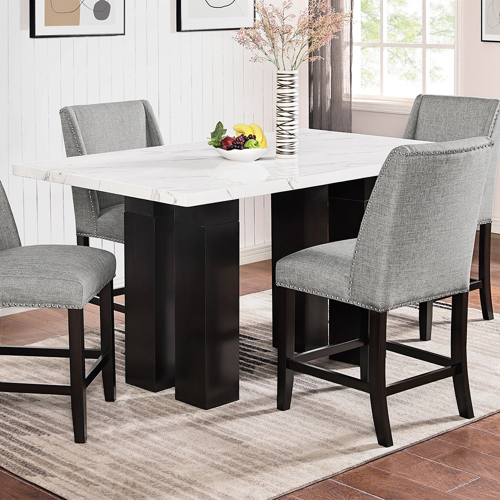 Faust - Adjustable Table / Base & Top - White, white