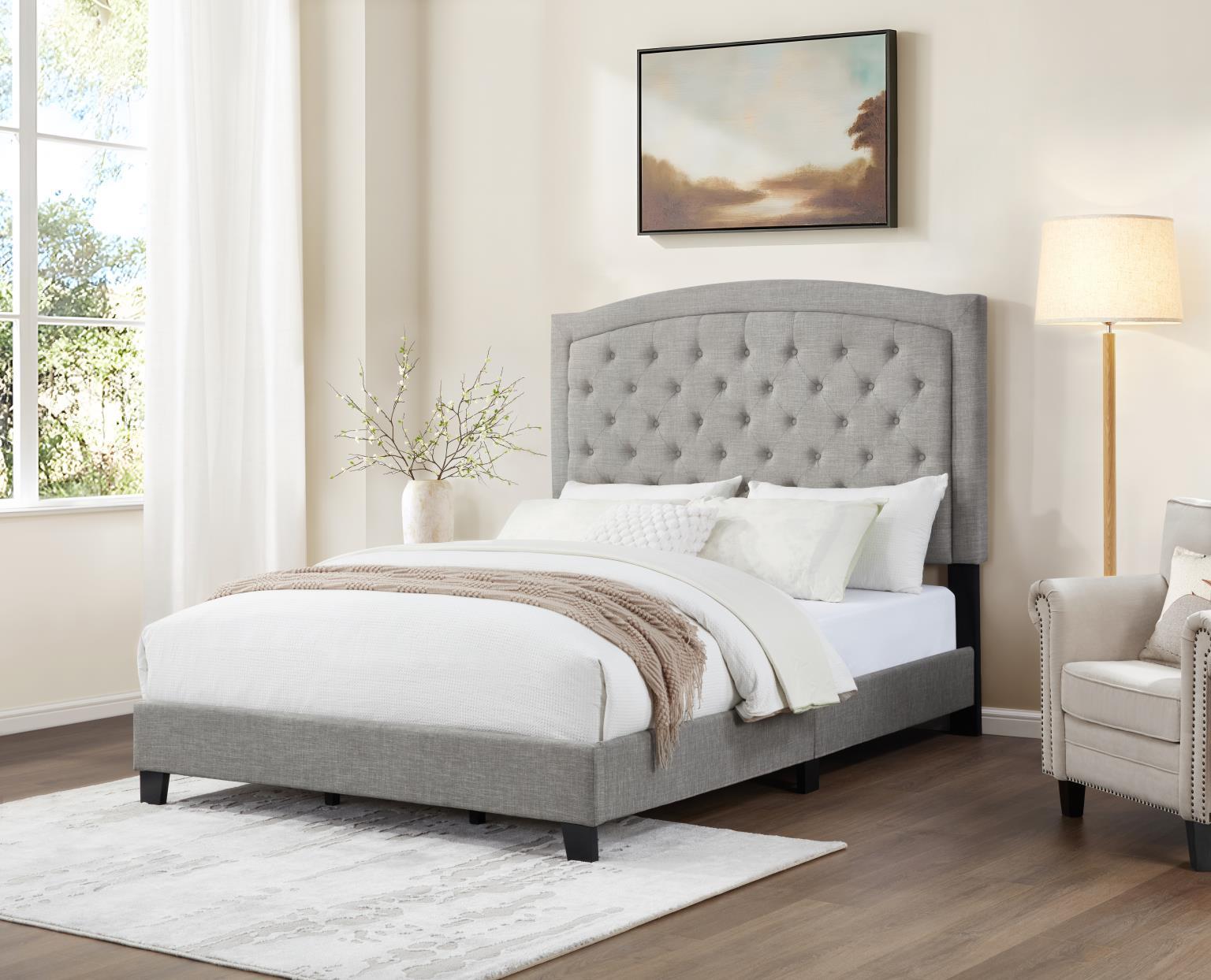 B587 - Twin Bed - Light Gray