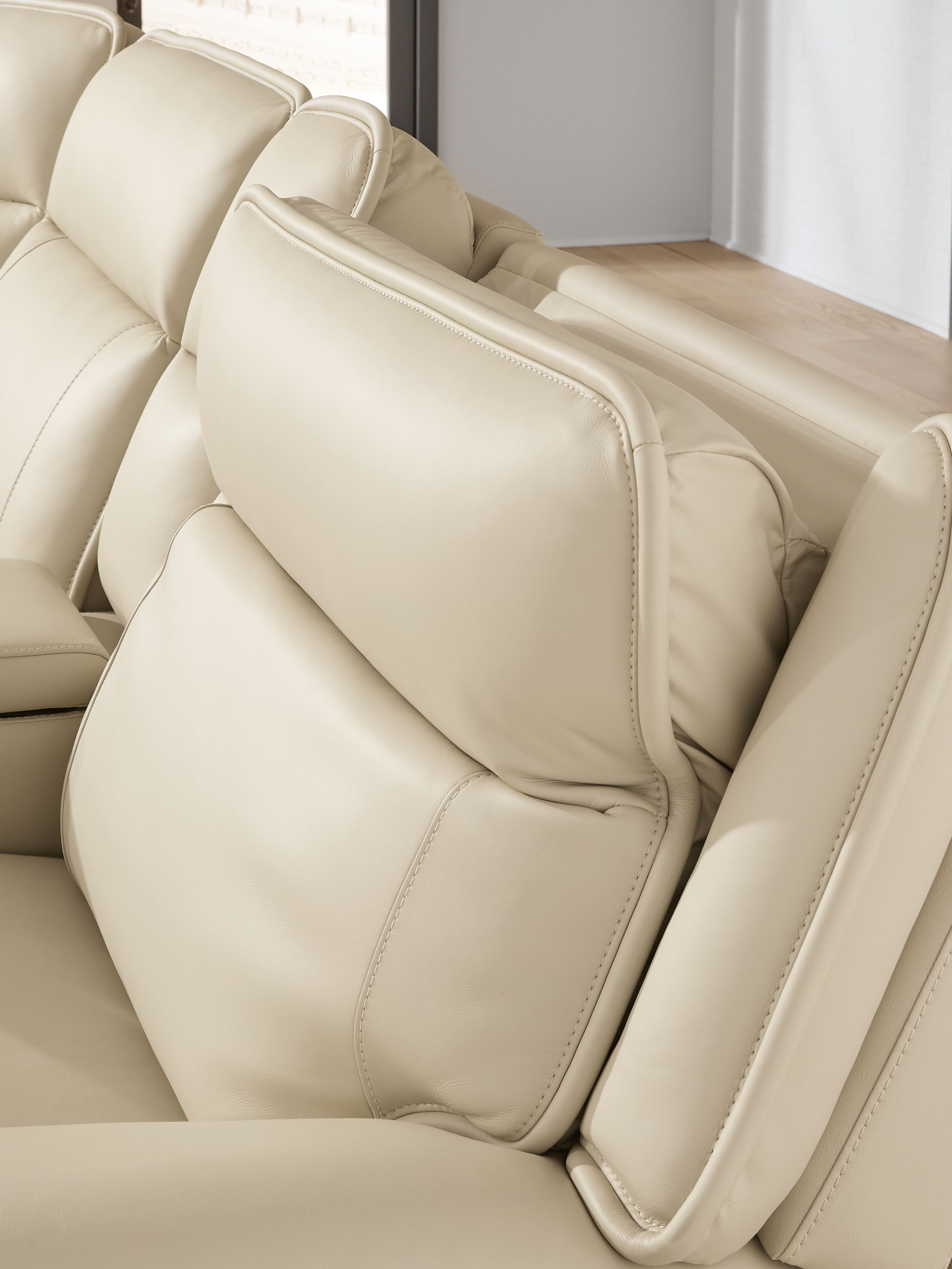 Ashley Furniture Double Deal - 6-Piece Power Reclining Sectional With Console - Almond - Image 2