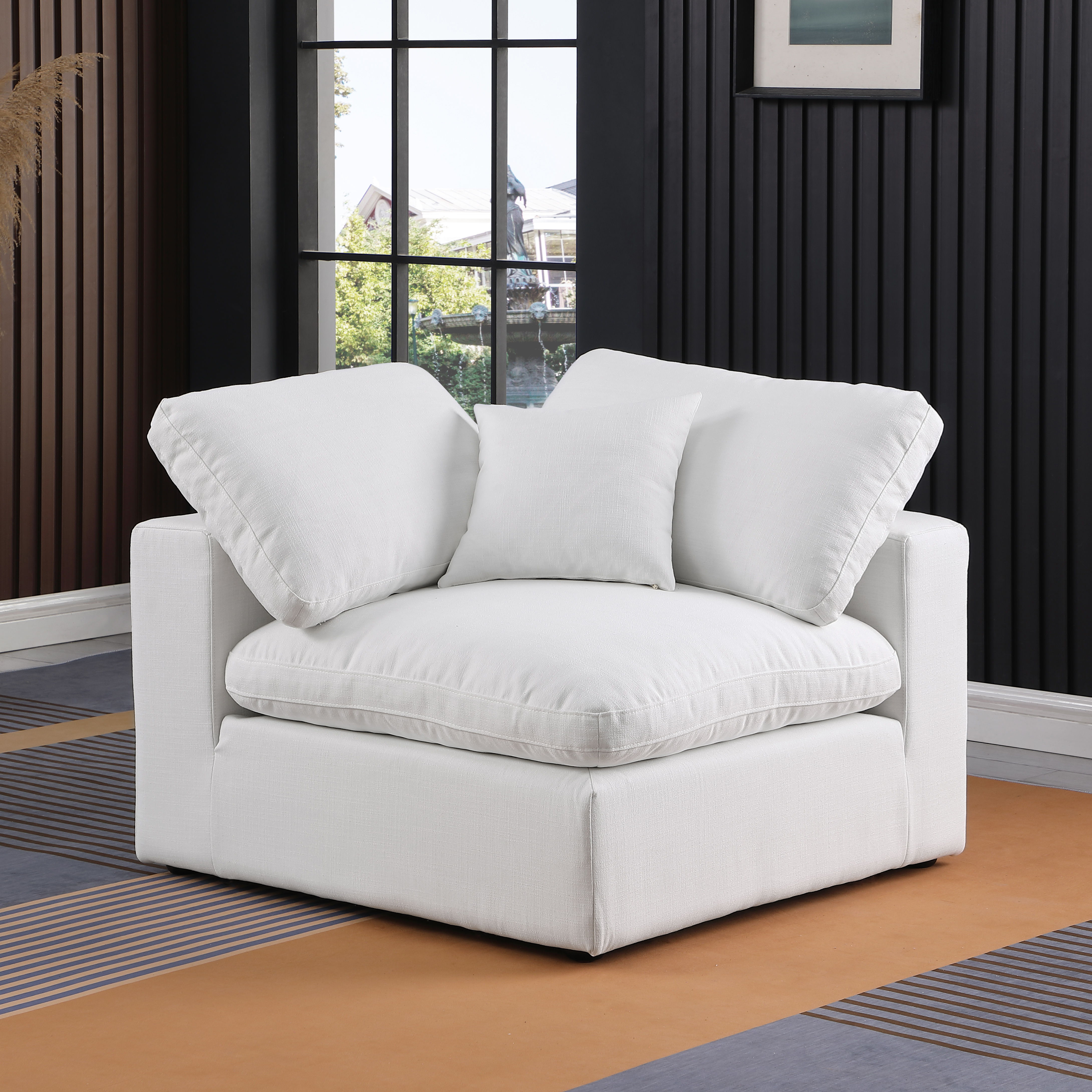 Comfy - Linen Corner Chair - White