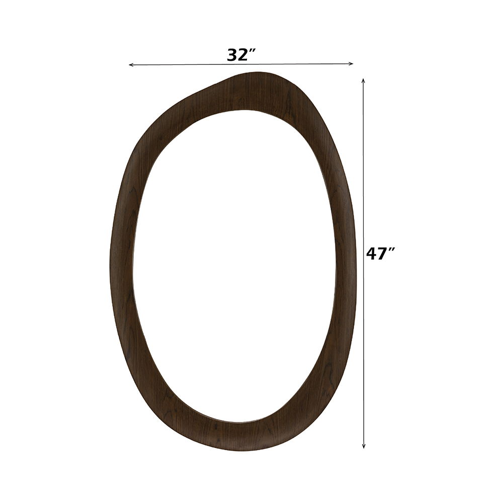 Hanale - Accent Mirror - Brown, dark brown, view 3