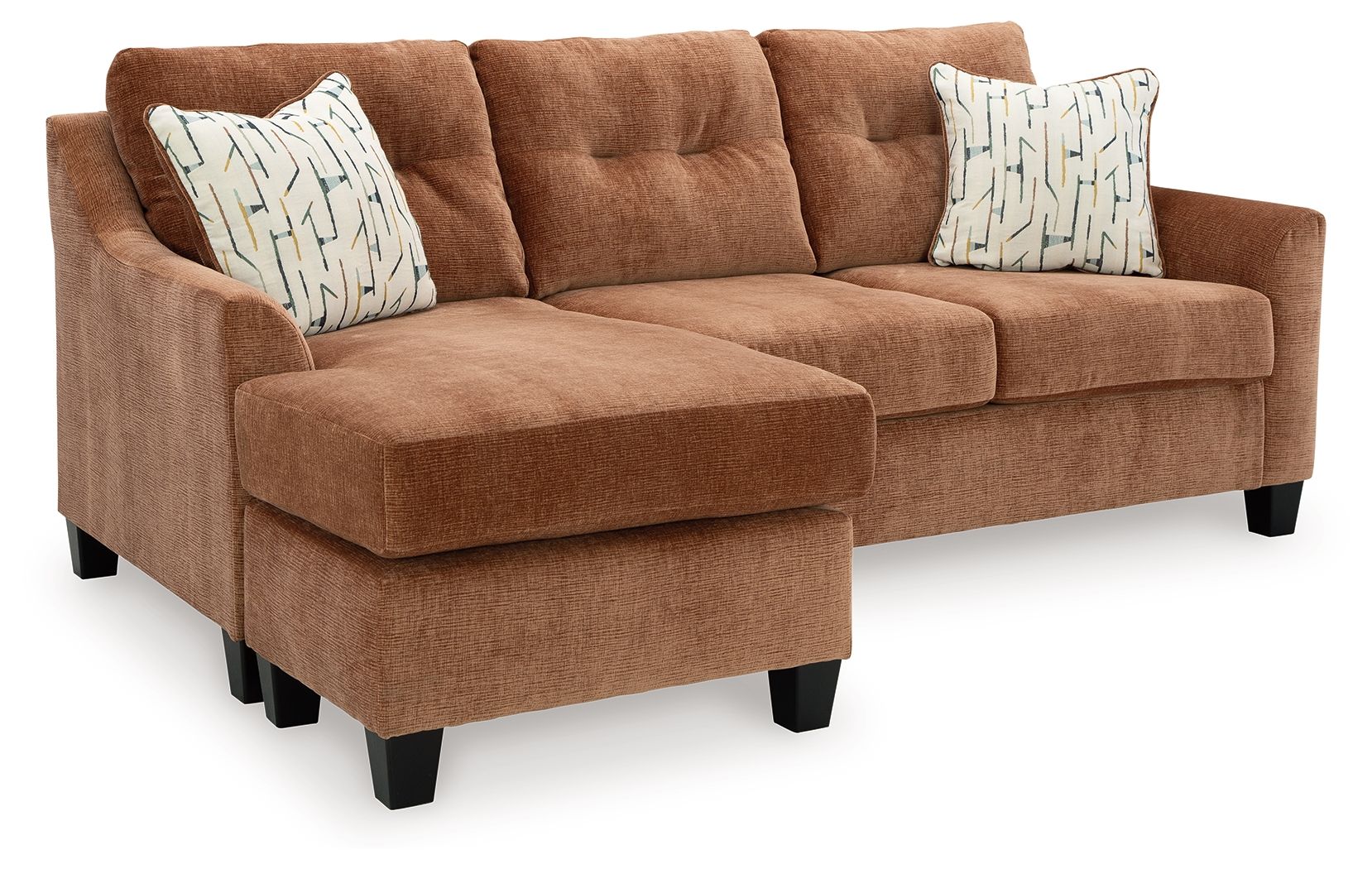 Ashley Furniture Amity Bay - 3 Pc. - Sofa Chaise, Chair, Ottoman - Clay - Image 2