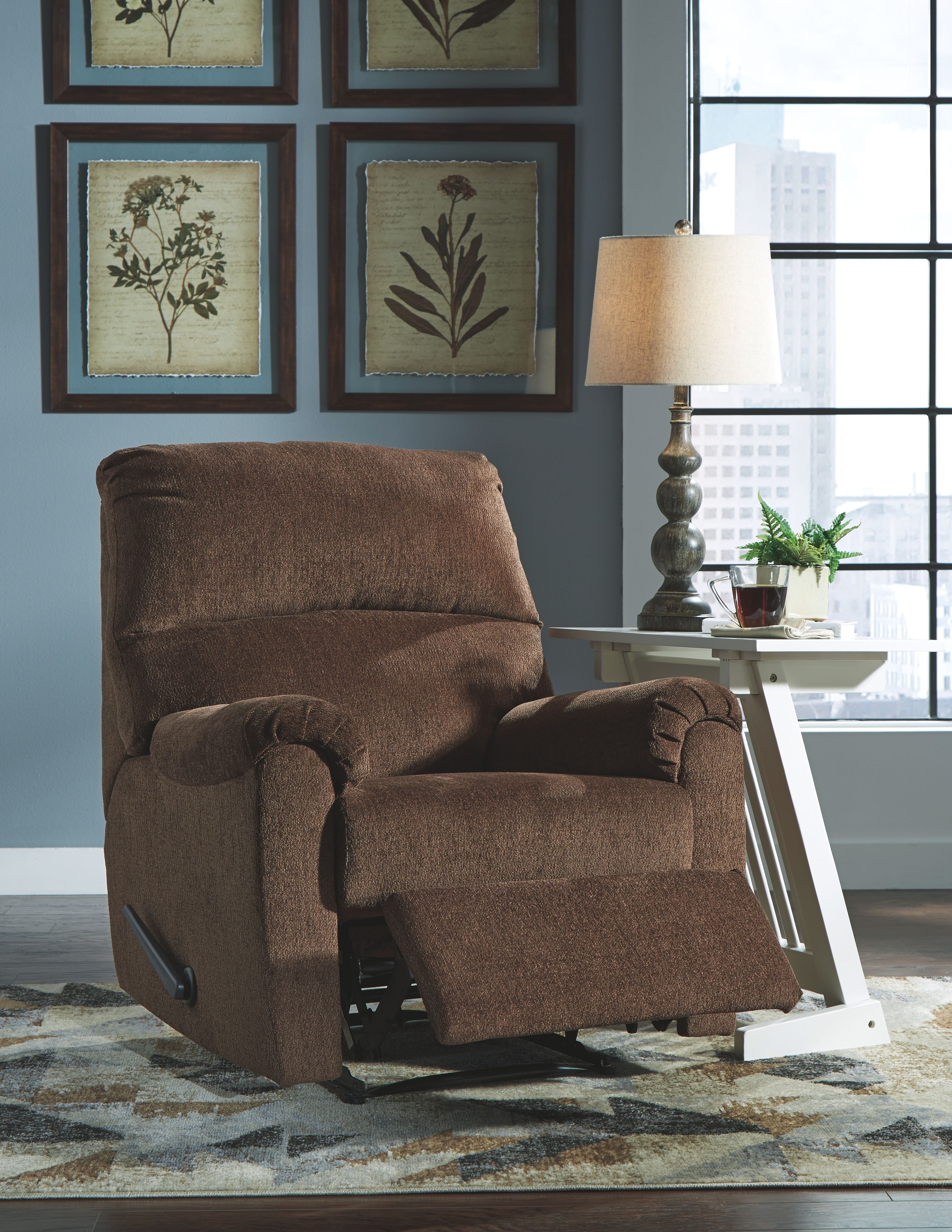 Ashley Furniture Nerviano - Zero Wall Recliner - Chocolate - Image 6