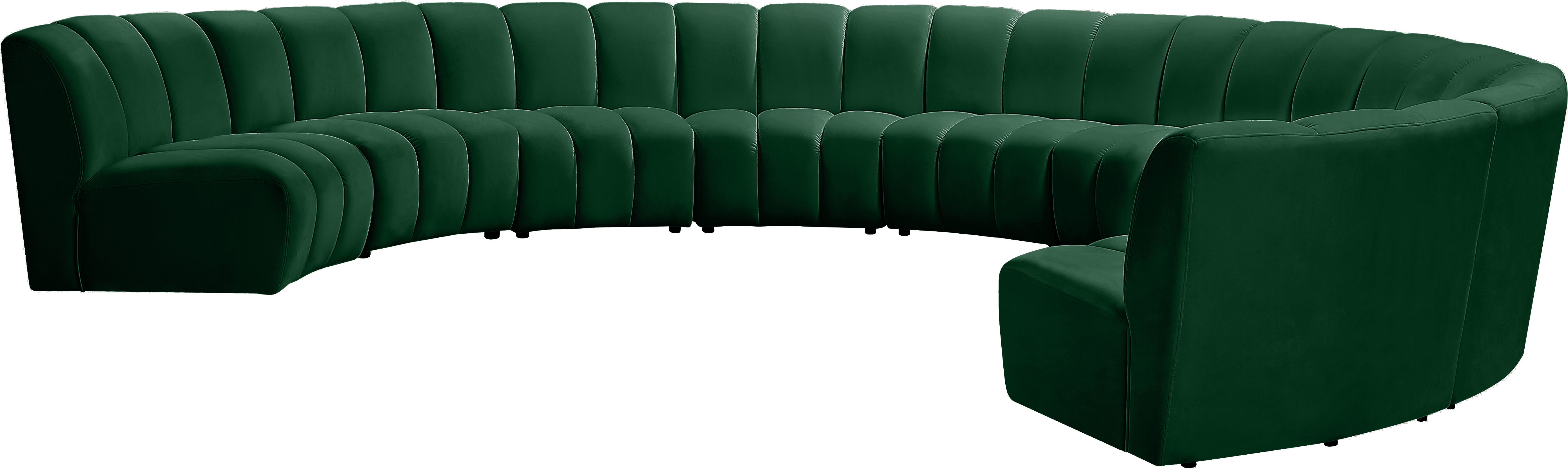 Infinity - 9 Piece Fabric Modular Sectional - Green