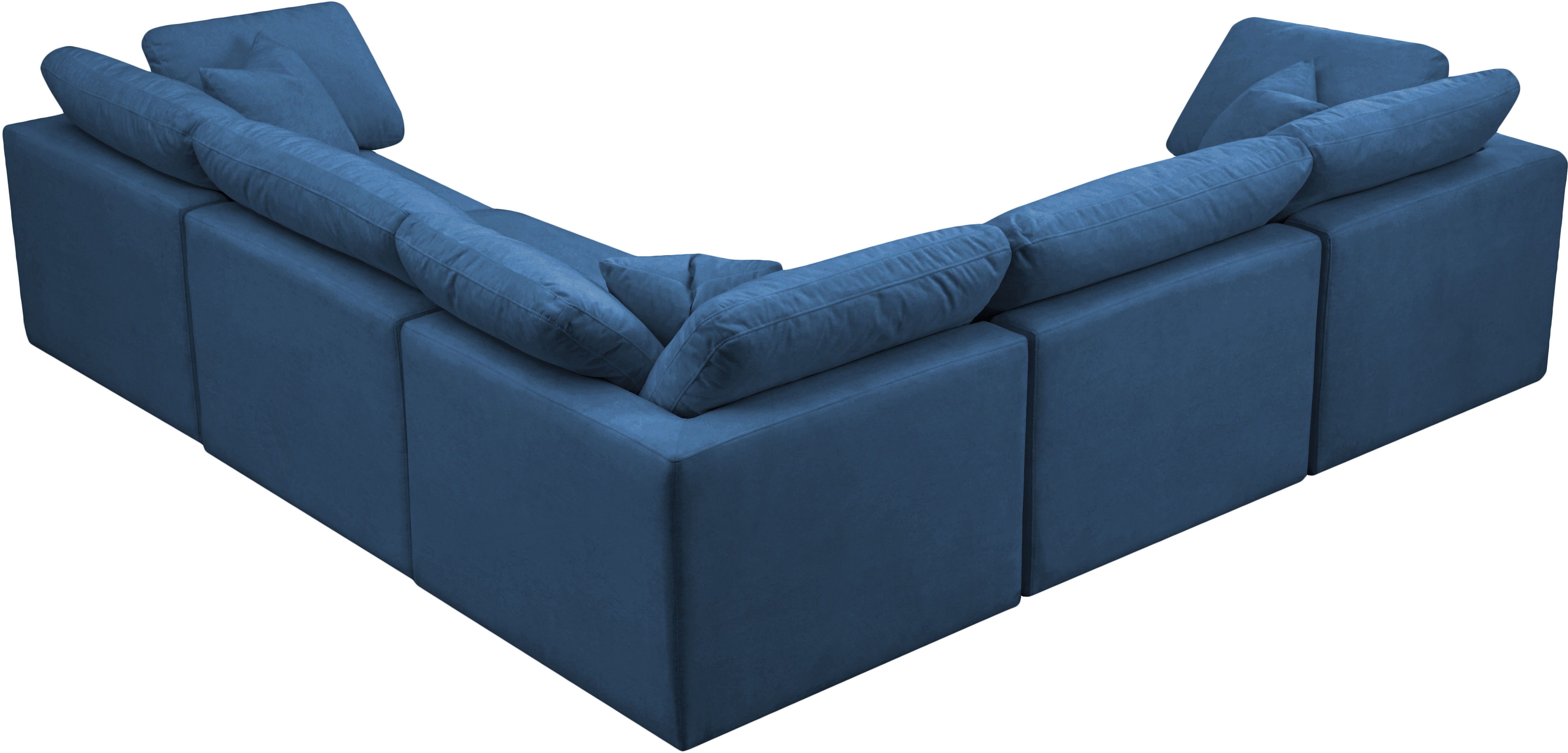 Plush - 5 Piece Modular Corner Sectional - Navy