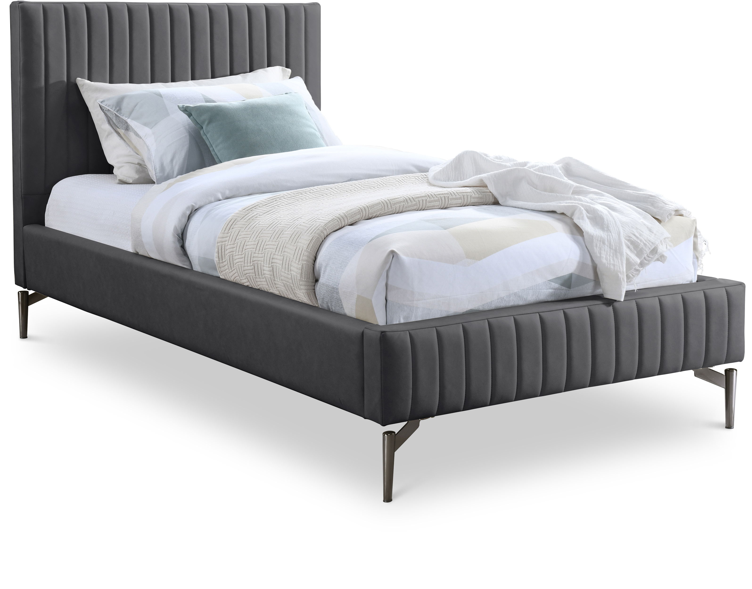 Gallo - Twin Bed - Dark Gray