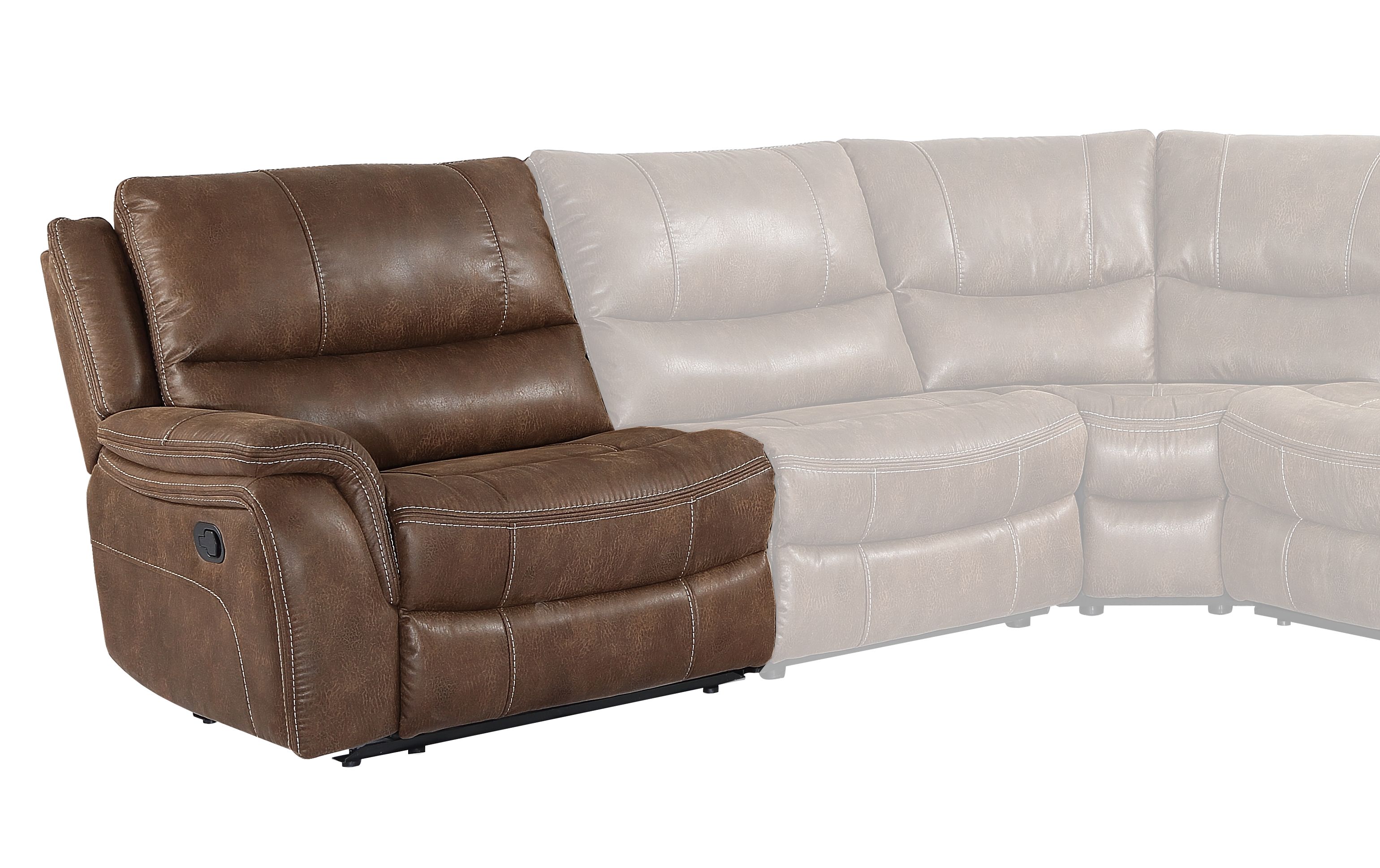 Lehi - Left Arm Facing Manual Recline - Brindle