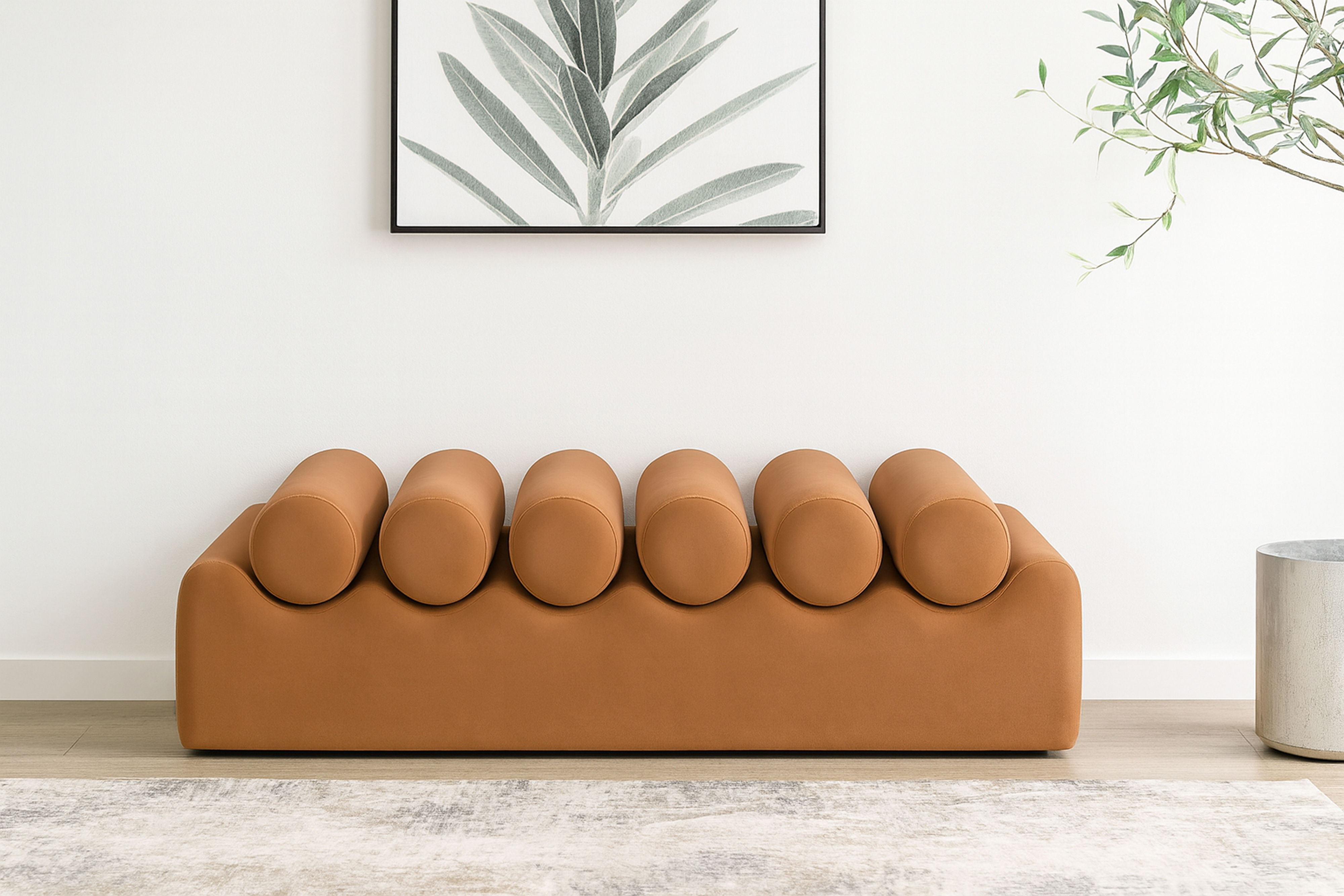 Rumble - 56" Bench - Cognac