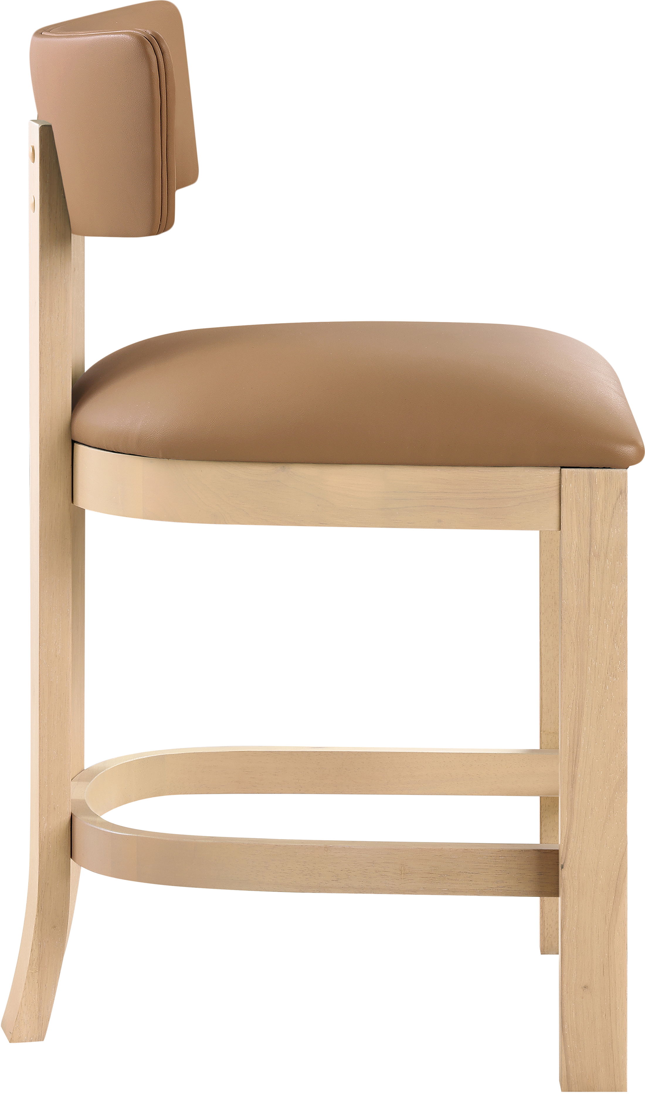 Lavrin - Vegan Leather Counter Stool (Set of 2) - Cognac