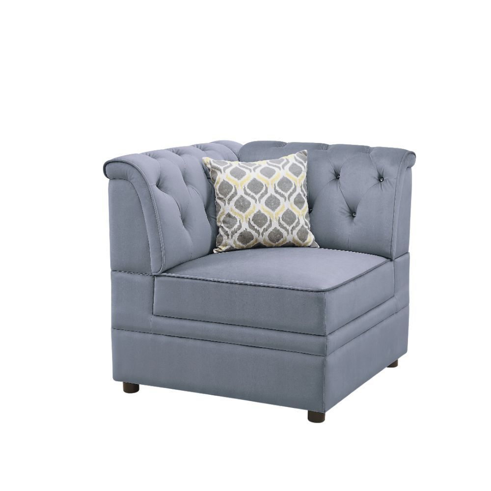 Bois II - Modular Wedge - Gray Velvet, gray